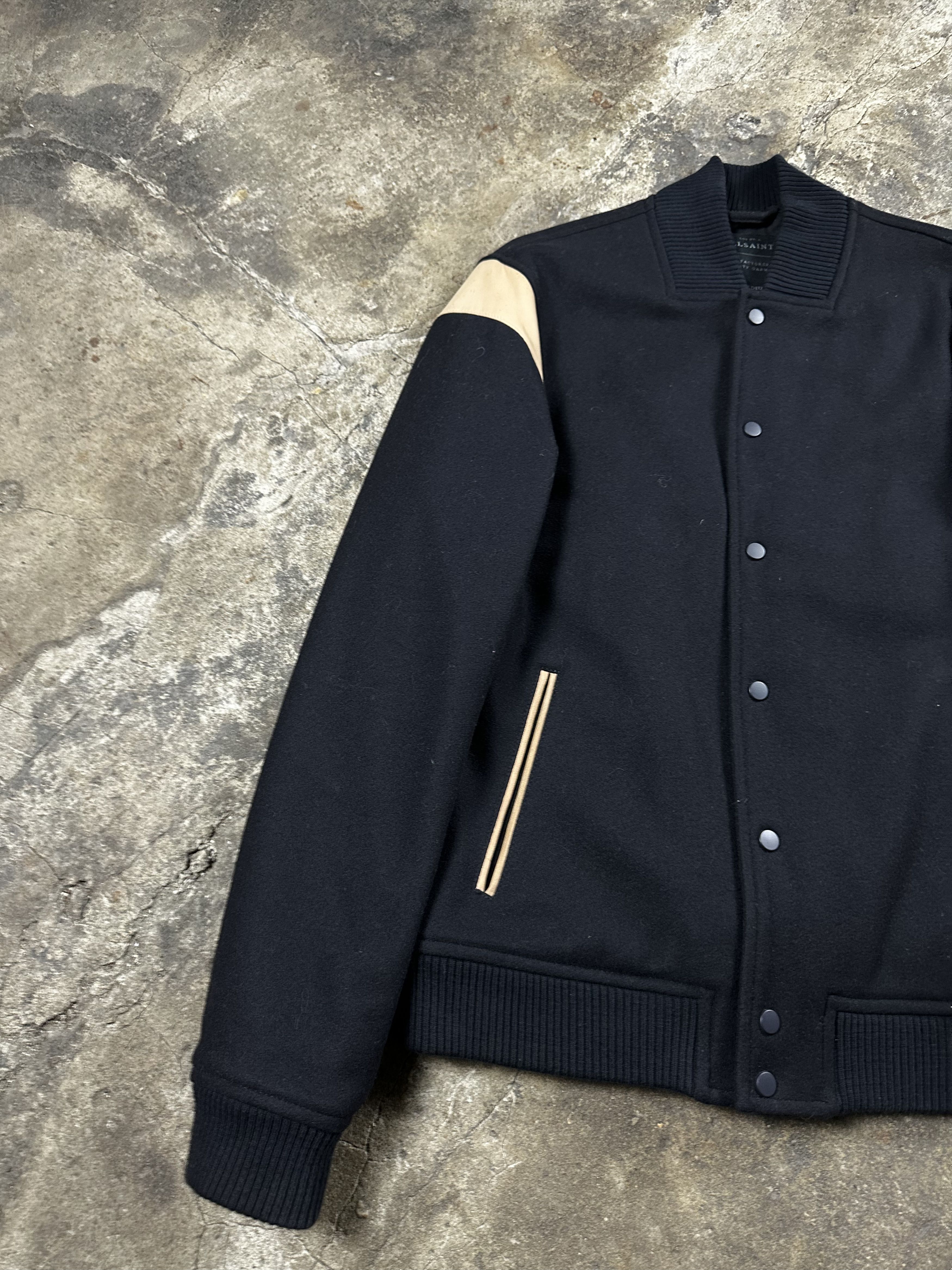 Allsaints Allsaints Varsity Echo Bomber Jacket Navy Size US M / EU 48-50 / 2 - 2 Thumbnail
