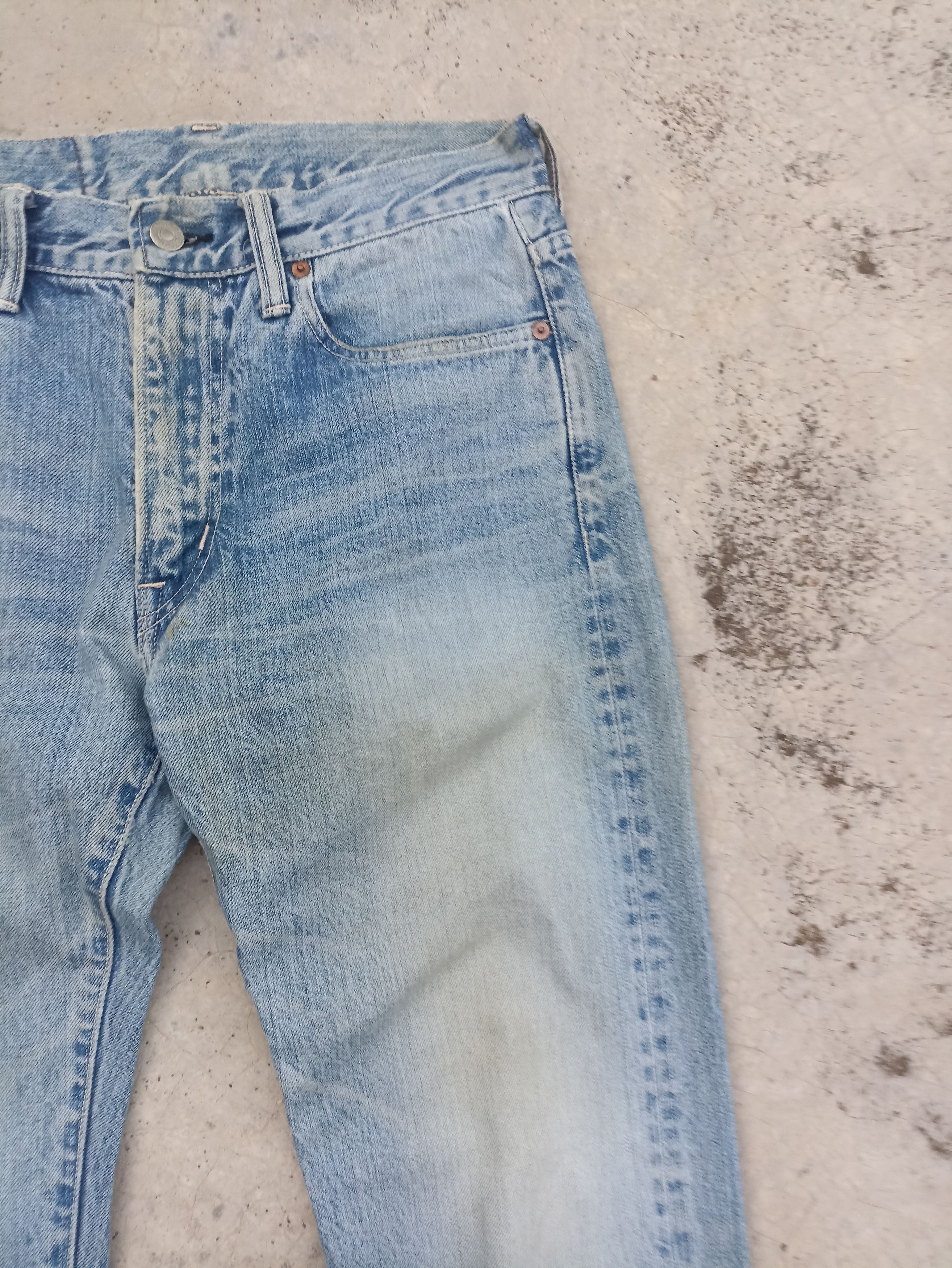 Le Grande Bleu (L.G.B.) Vintage LGB distressed jeans Blue Blue Japan mud washed Size US 30 / EU 46 - 4 Thumbnail