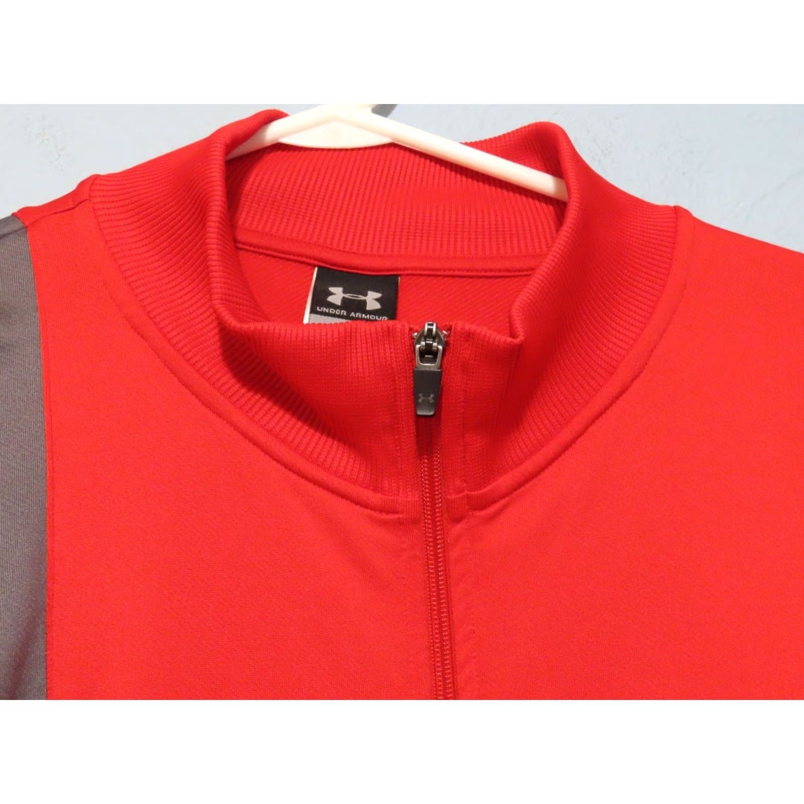 Under Armour Under Armour Jacket Mens XL Red Full Zip Warmup Long Wool? Size US XL / EU 56 / 4 - 5 Thumbnail