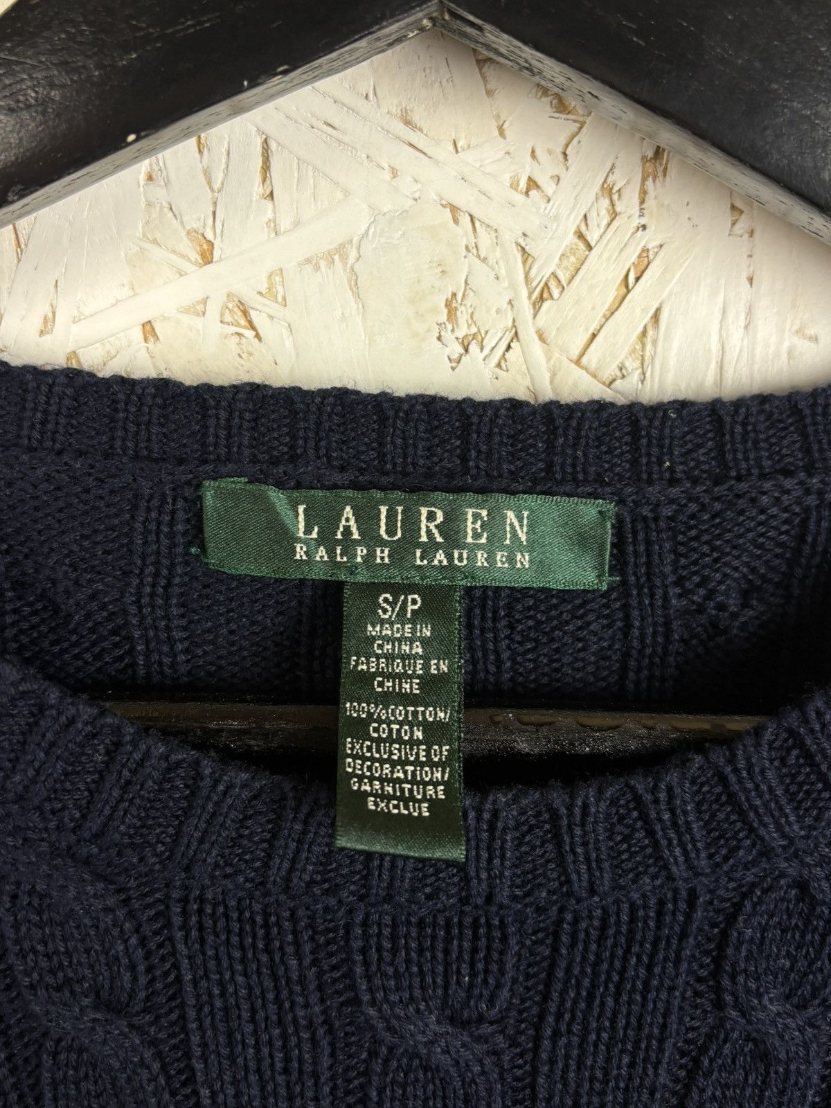 Polo Ralph Lauren Polo Ralph Lauren LRL Cable Knit Sweater In Navy Size S Size S / US 4 / IT 40 - 7 Thumbnail
