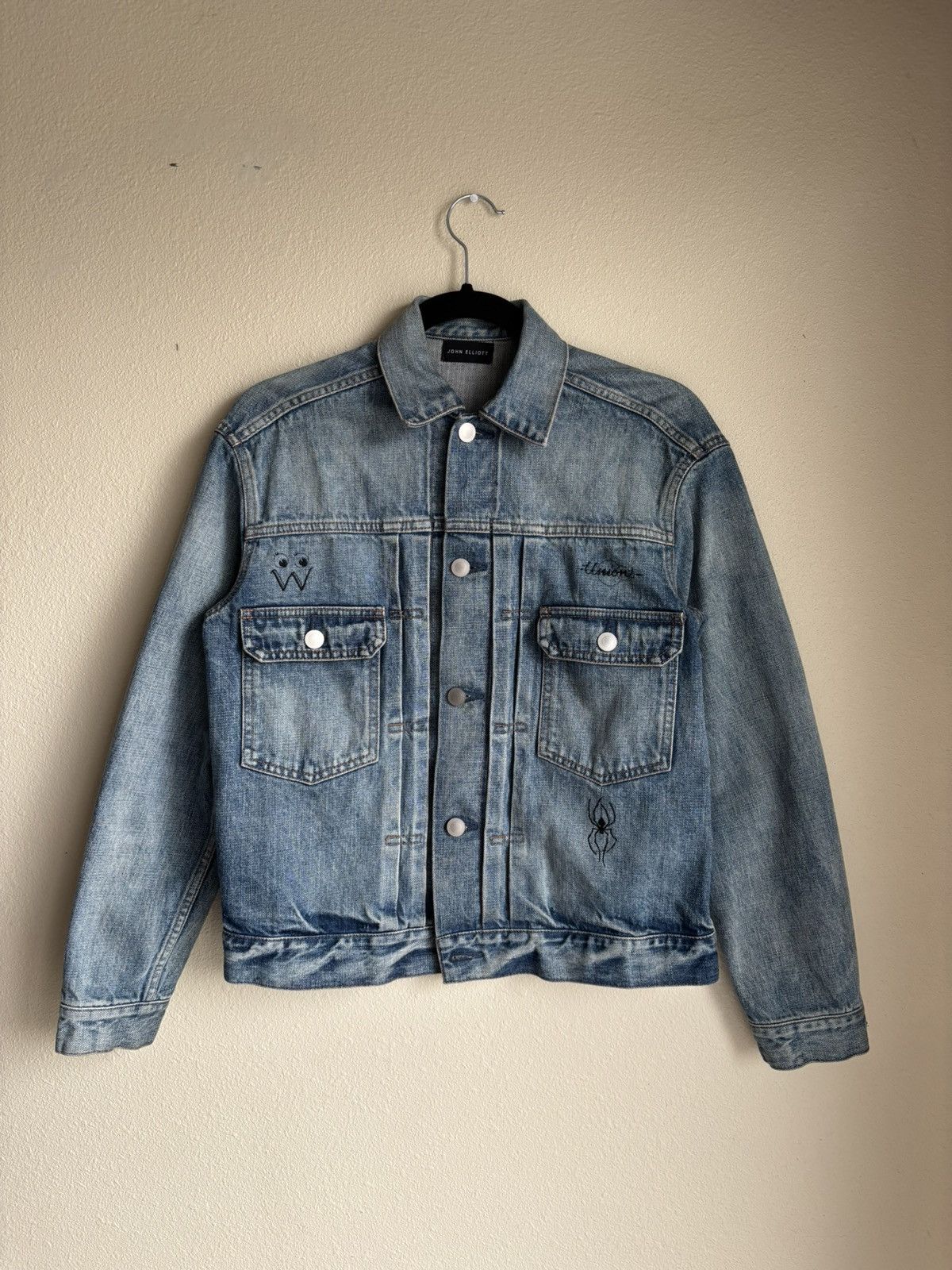 John Elliott Union x Dr Woo Selvedge Denim Jacket Size US XS / EU 42 / 0 - 2 Thumbnail