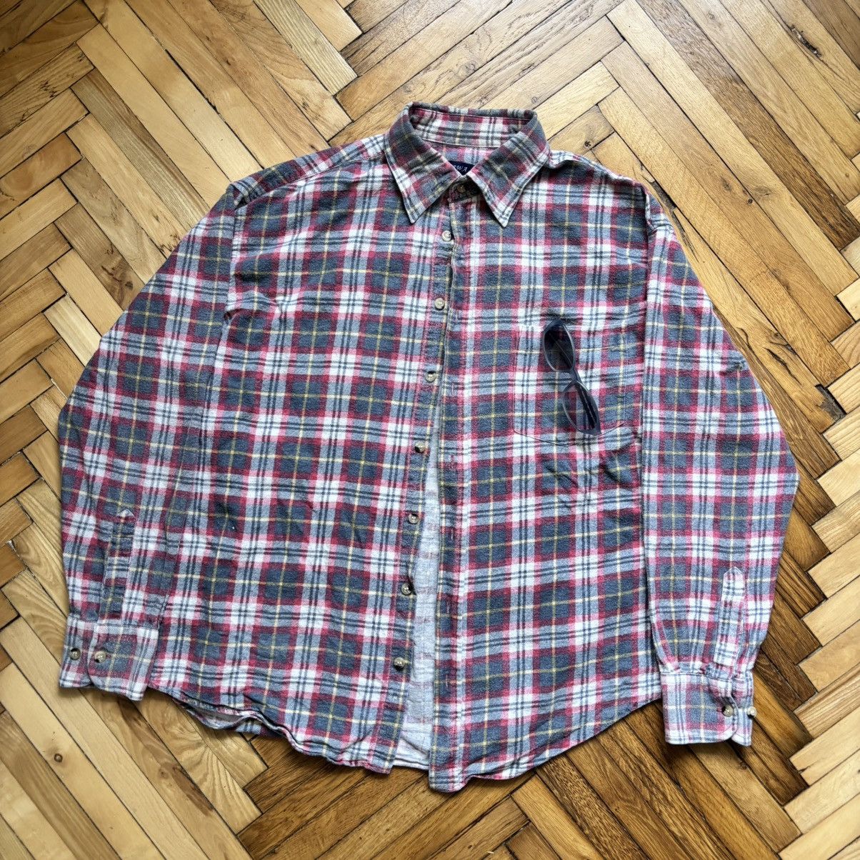 Other Vintage 90s Plaid Flannel Shirt Y2K Streetwear Checkered Size US L / EU 52-54 / 3 - 1 Thumbnail