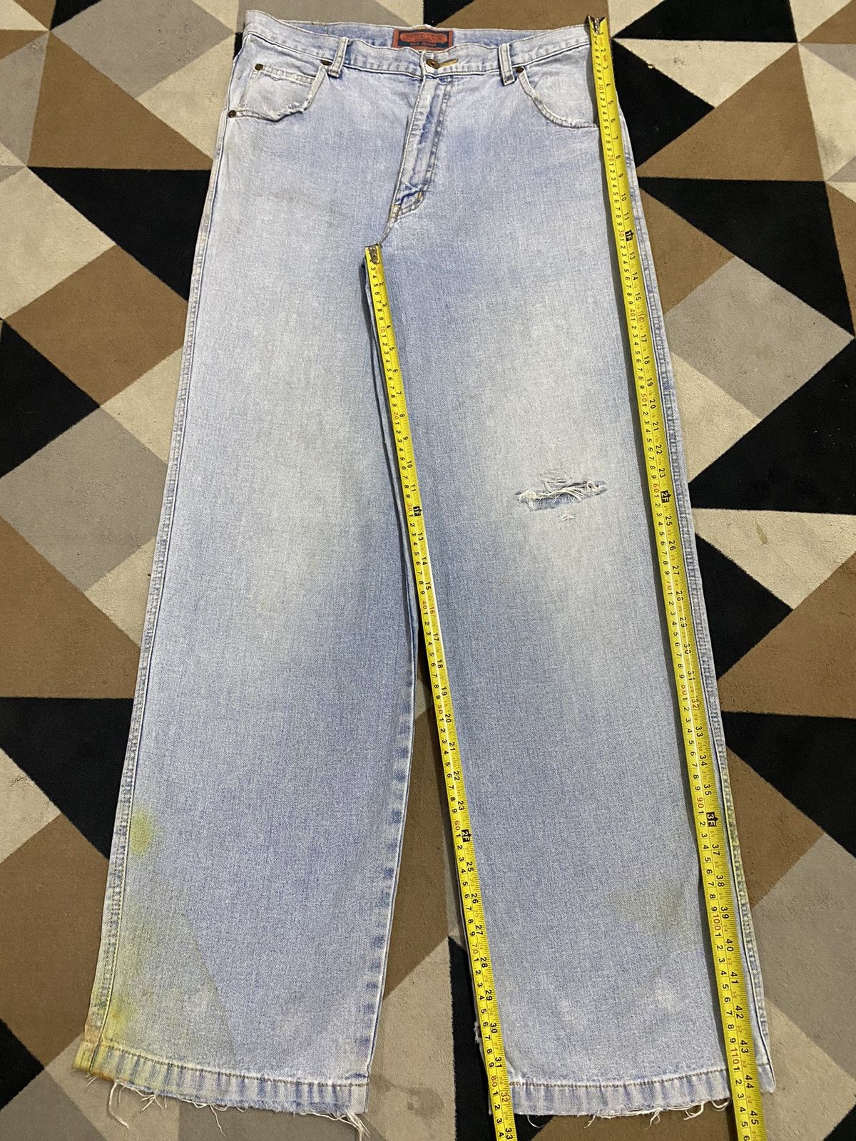 Japanese Brand Vintage Japanese Brands Faded Wash Distressed Baggy Jeans Size US 34 / EU 50 - 14 Thumbnail