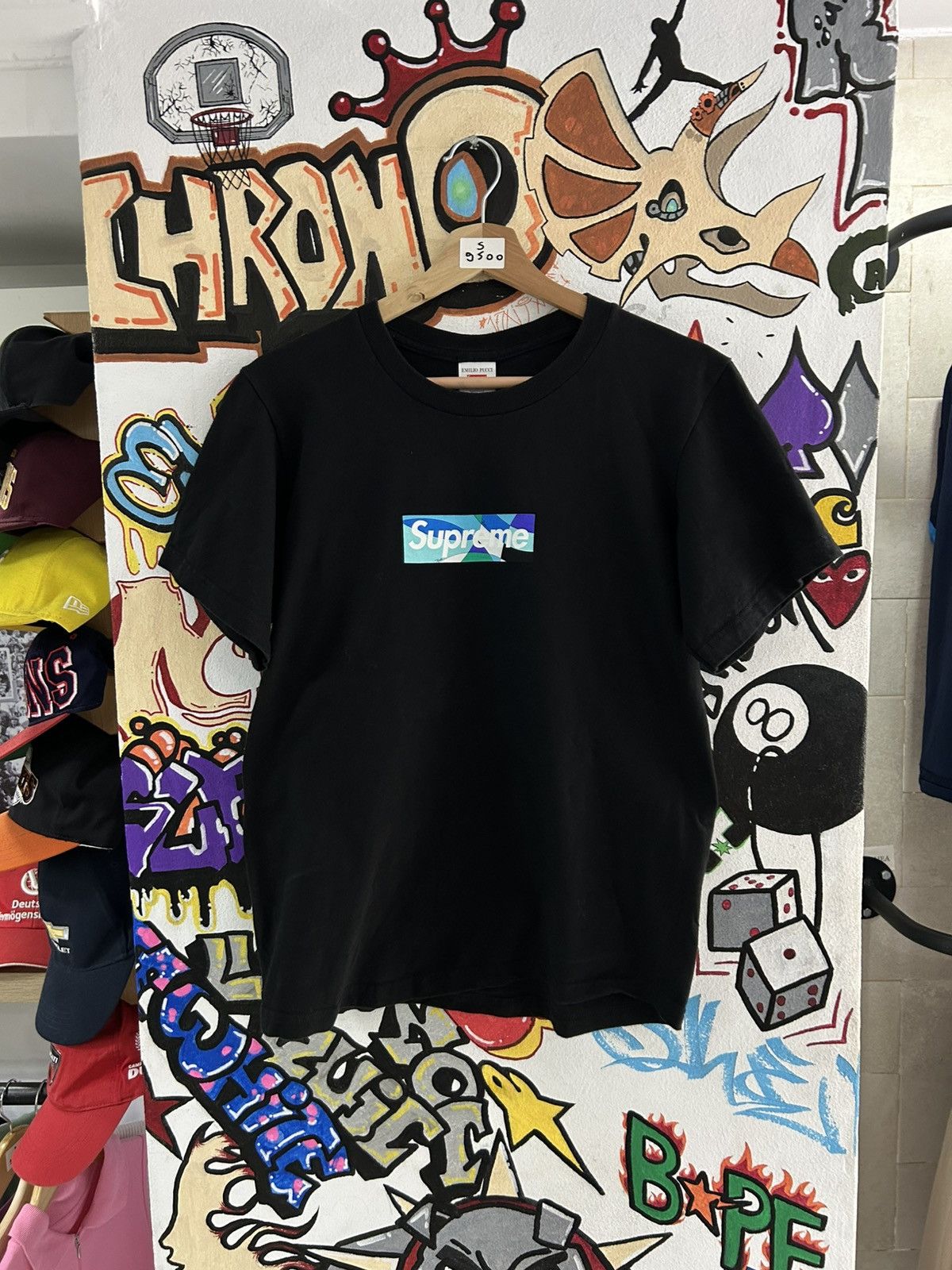 Supreme ×EMILIO PUCCI Tシャツ L ブラック Supreme Emilio Pucci Box Logo Tee Black/Black Men's - SS21 - US