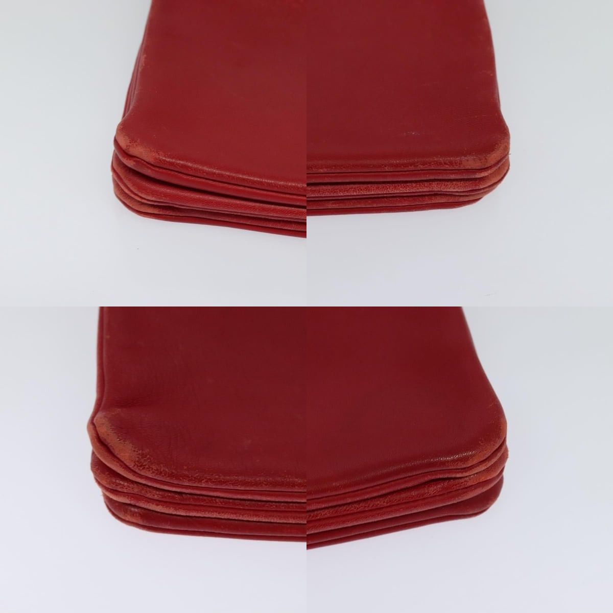 Celine CELINE Trio Small Shoulder Bag Leather Red Gold Size ONE SIZE - 10 Thumbnail