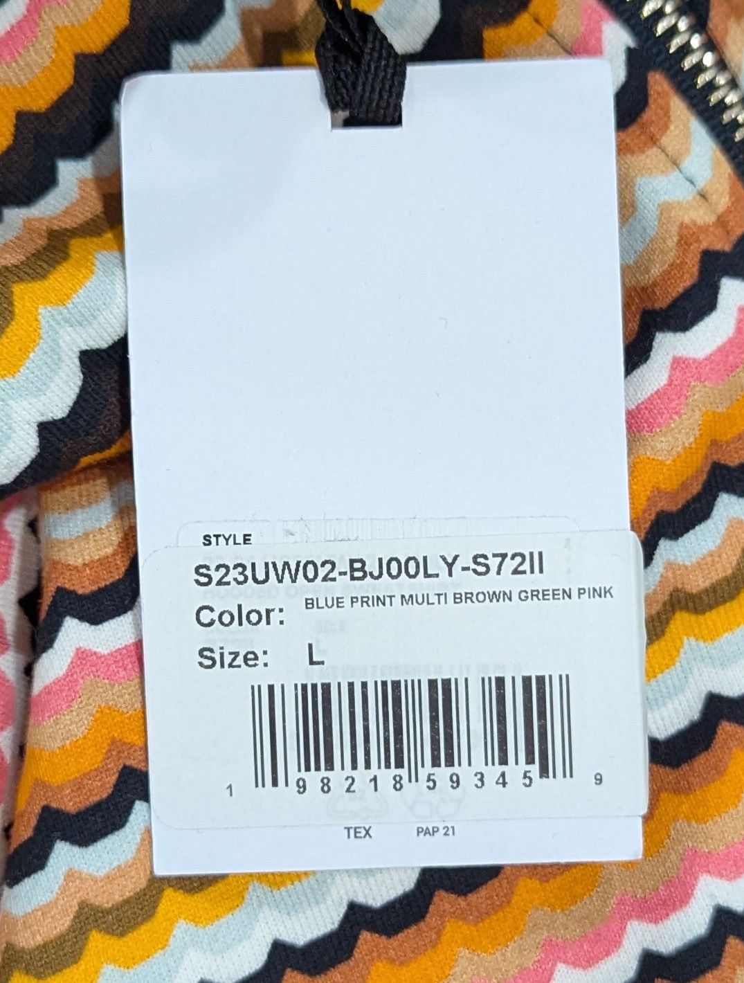 Missoni M Missoni Chevron Zip Up Hoodie Blue Multi Large Size US L / EU 52-54 / 3 - 7 Thumbnail