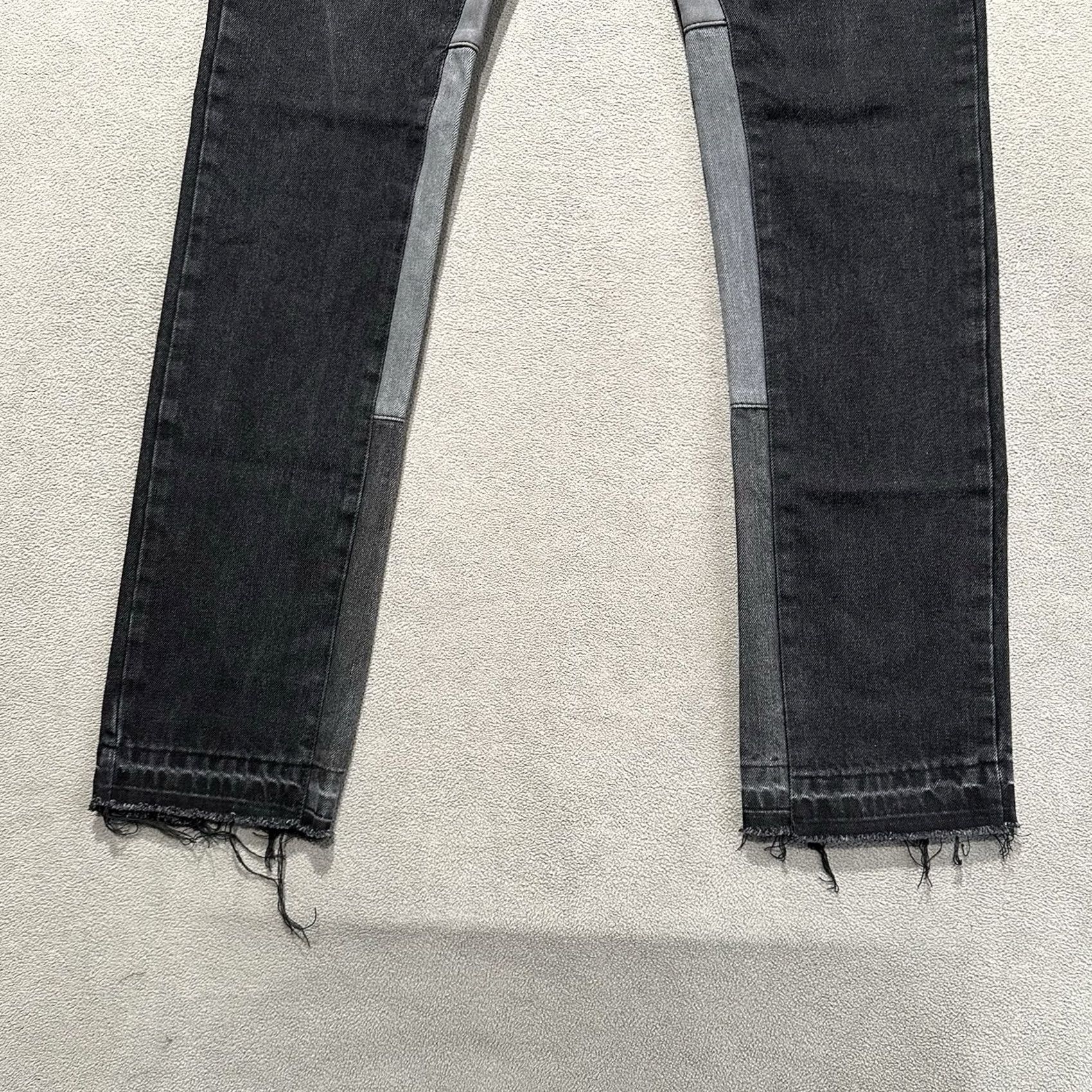MNML EUC MNML Jeans Men 32x31 Black Denim Slim Fit Wide Leg Straight Knit Casual Size US 32 / EU 48 - 5 Thumbnail