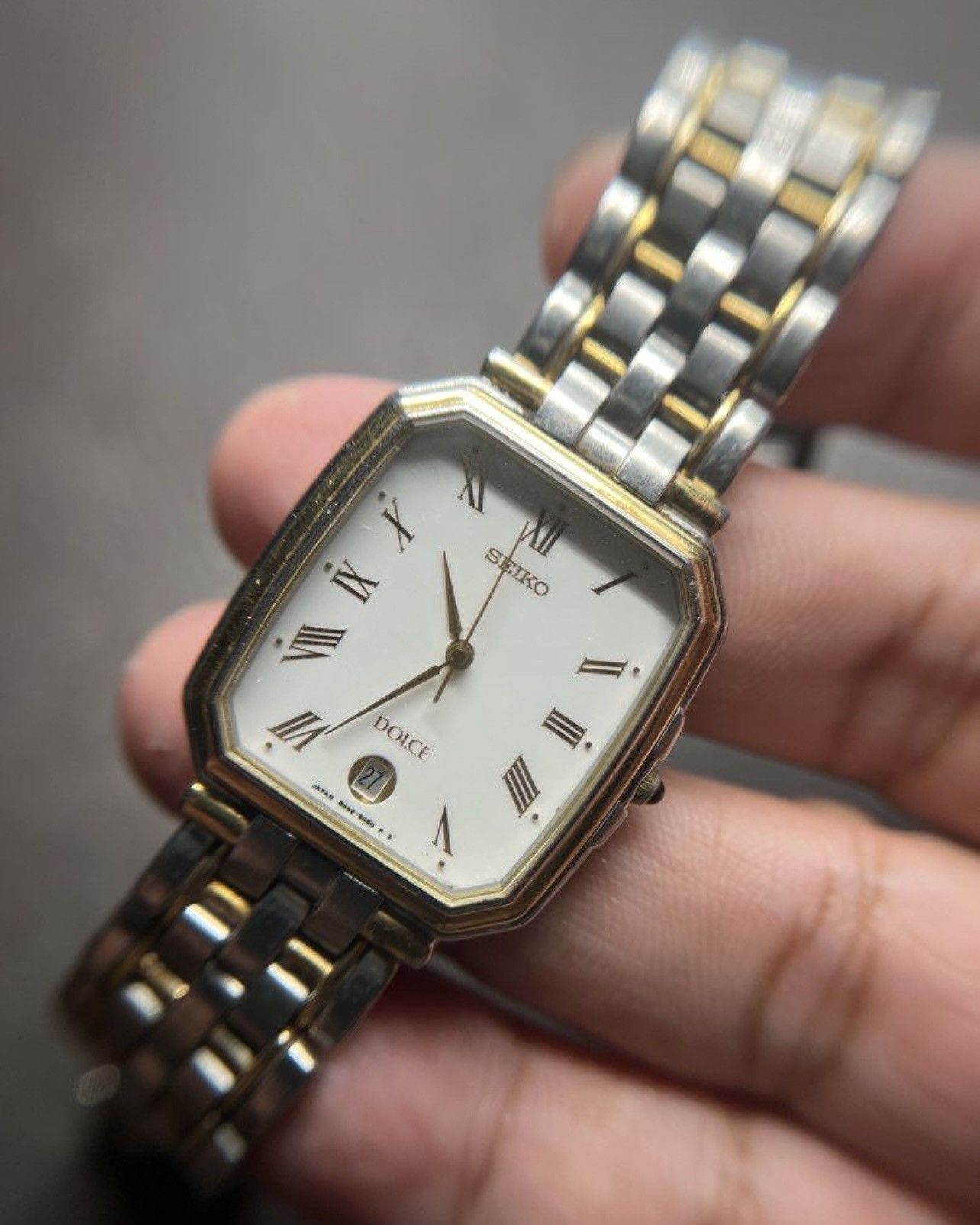Seiko Vintage 90s Seiko Dolce Tank Two Tone Roman Dial Size ONE SIZE - 1 Thumbnail