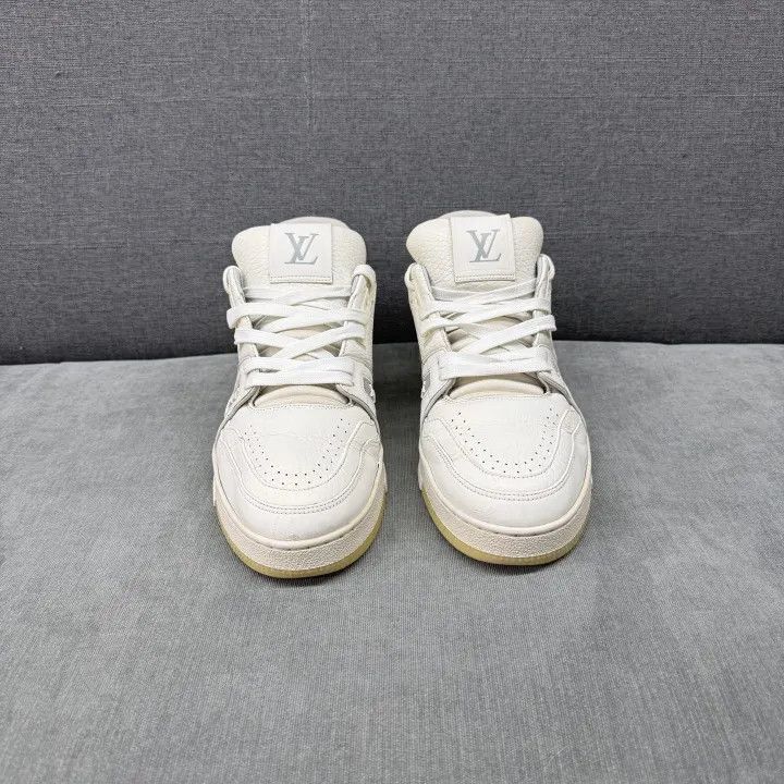 Louis Vuitton Louis Vuitton Trainer White Leather Low-Top Sneakers -2508 Size US 9 / EU 42 - 2 Thumbnail