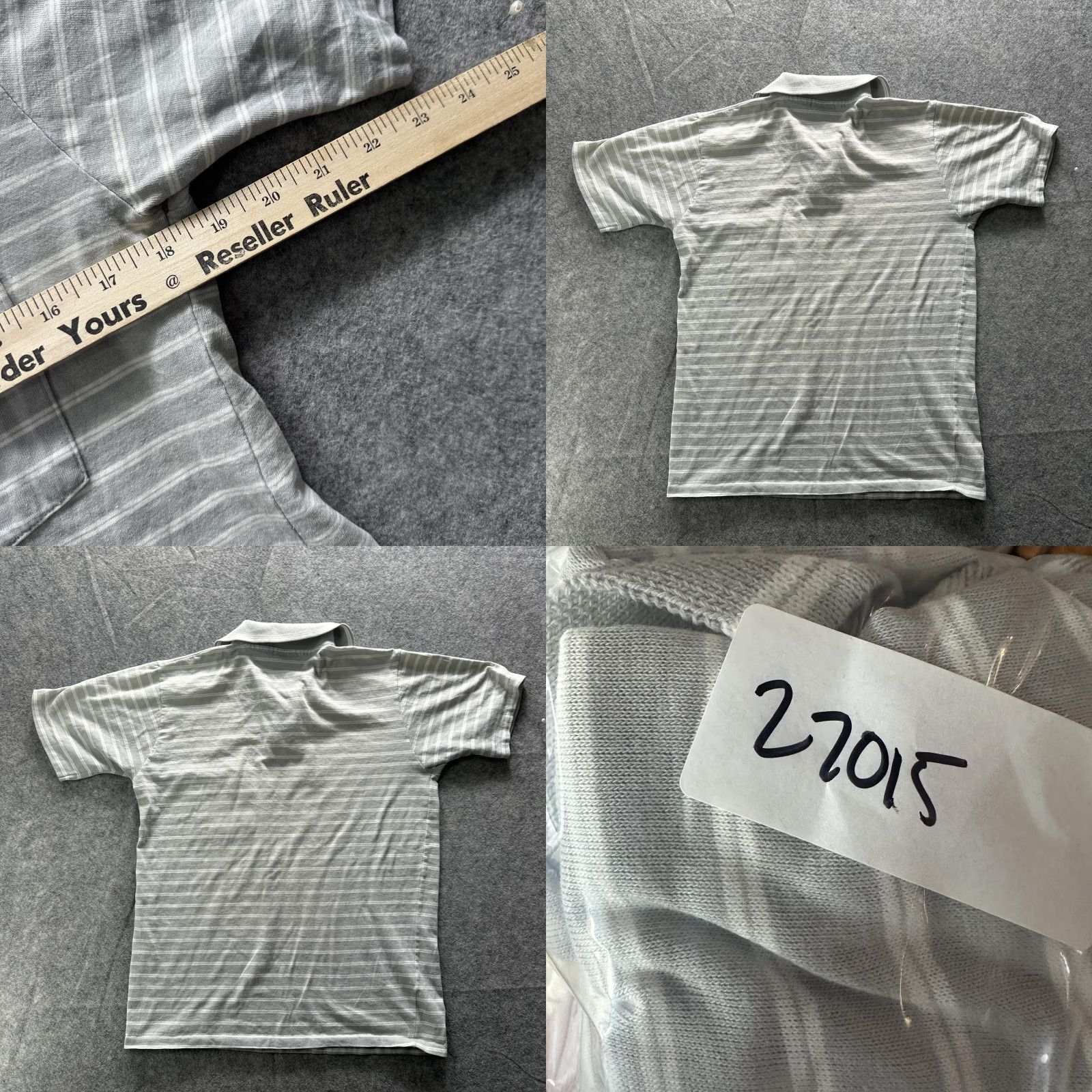 Vintage VINTAGE Royal Knight Polo Shirt Mens L Gray Striped Pocket Short Sleeve Casual Size US L / EU 52-54 / 3 - 9 Thumbnail