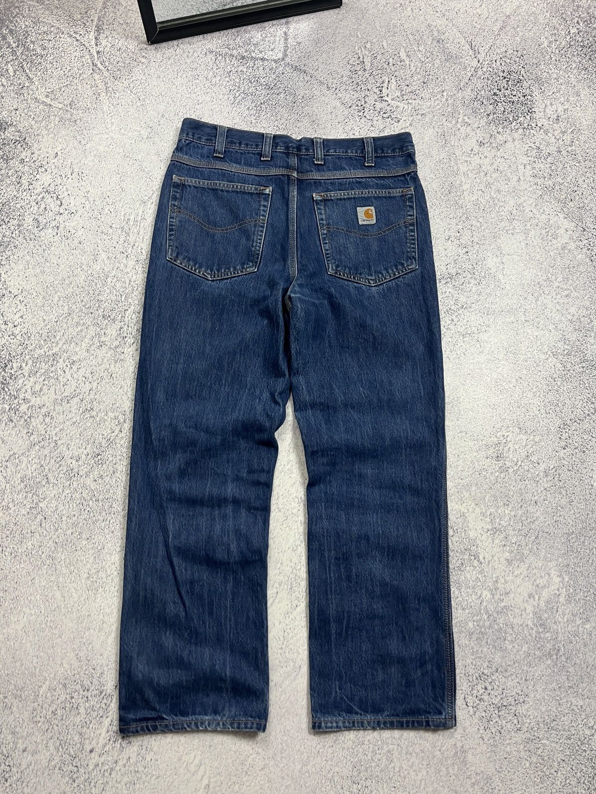 Carhartt × Vintage Carhartt Ranch Jeans Work Pants Faded Blue Denim 33x32 Size US 33 - 2 Thumbnail