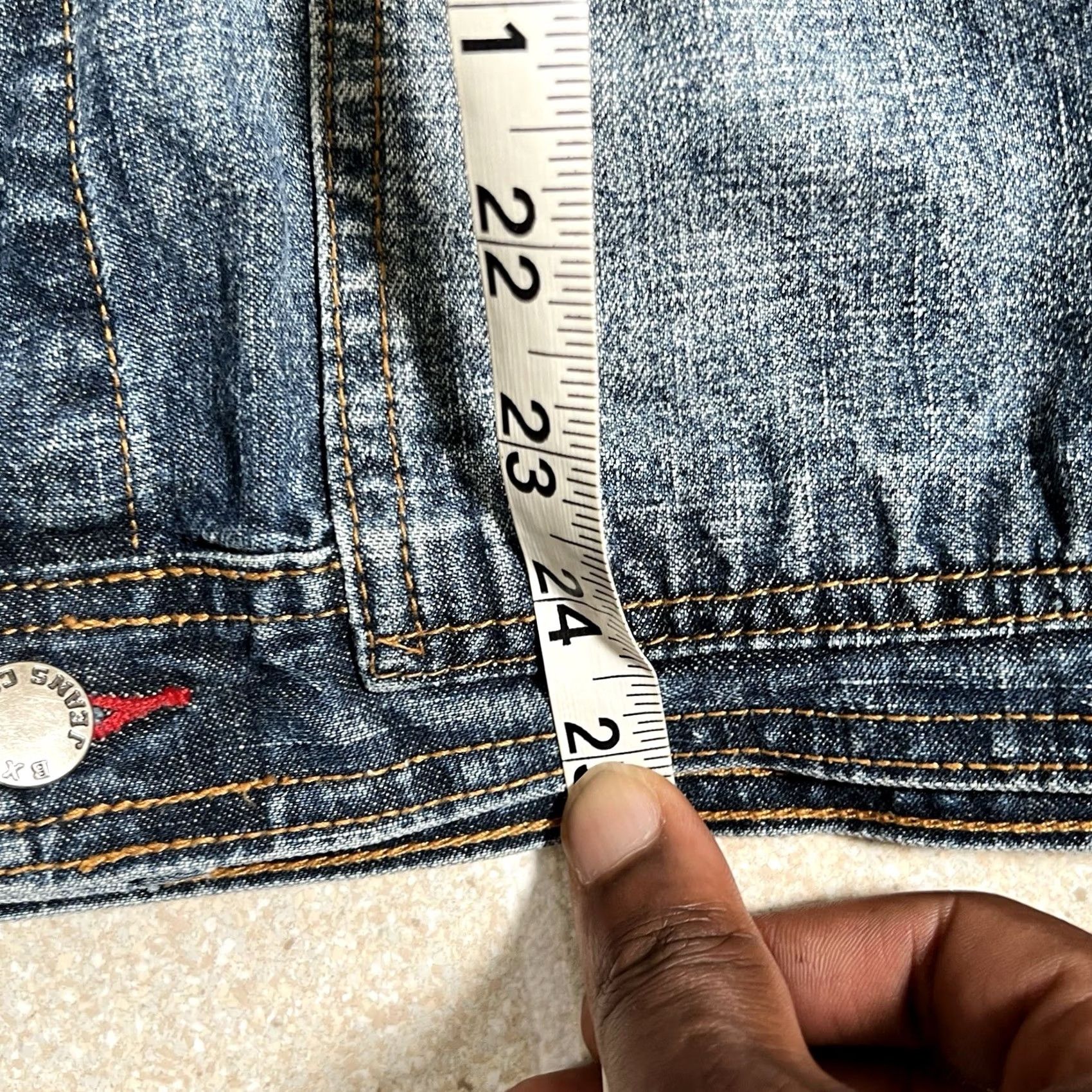 Express VINTAGE Brooklyn Express Denim Jacket Chore Barn Style Jean Jacket Size S Mens Blue 22in Pit 25in Length Story: Y2K Vintage Size US 29 - 8 Thumbnail