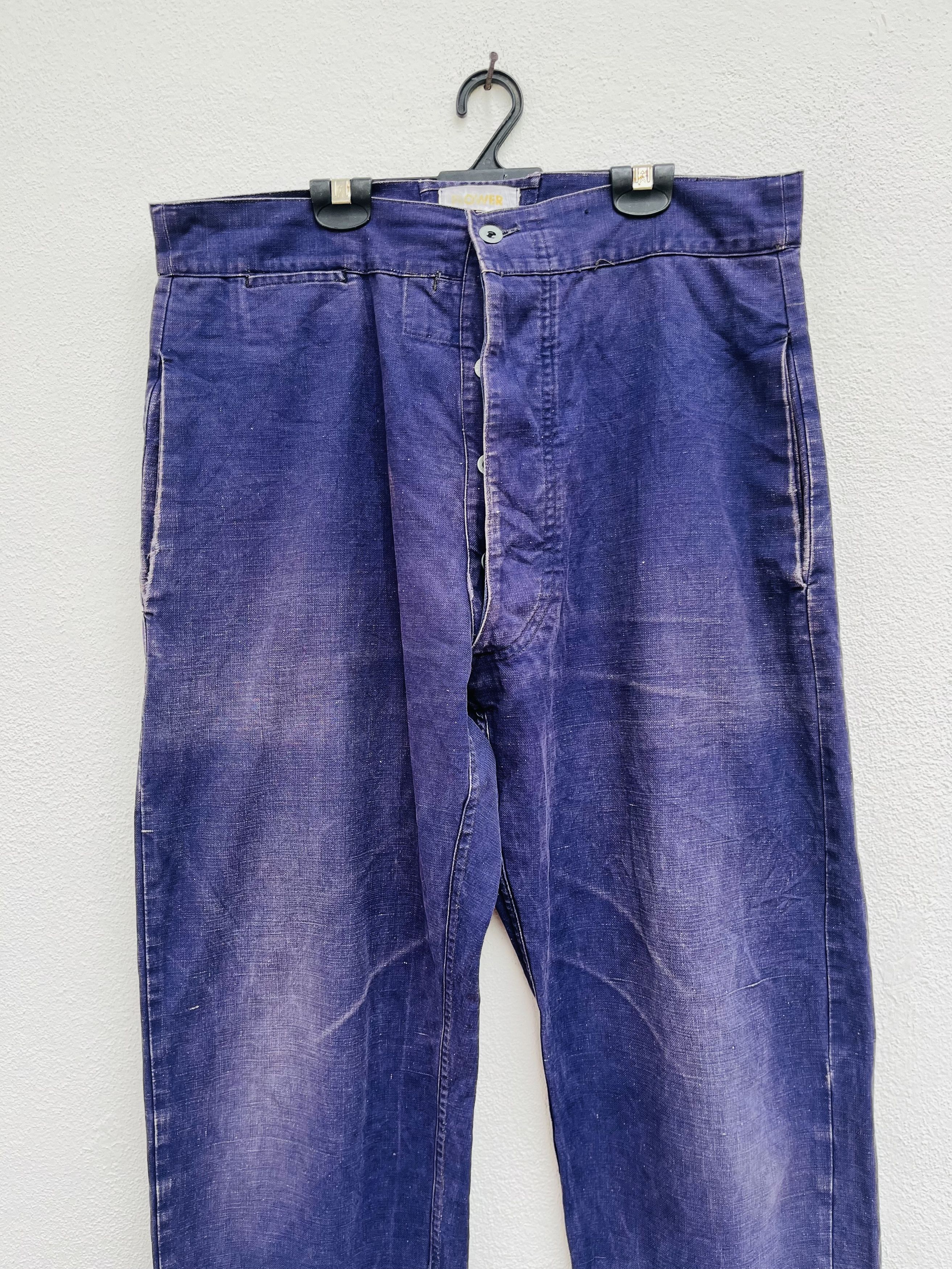Vintage Vintage 1940s 50s Vintage French Army Work Trousers Size US 34 / EU 50 - 3 Thumbnail