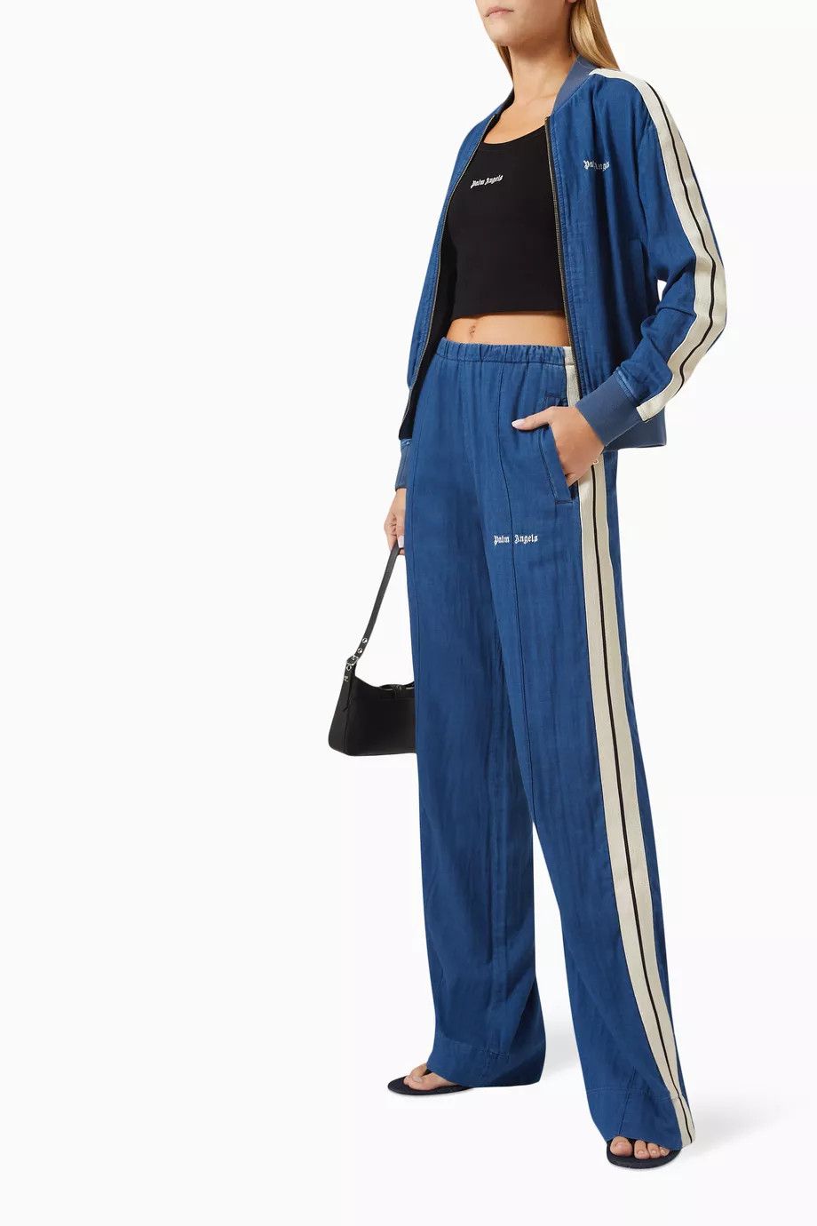 Palm Angels o1y1125 Sweatpant in Blue Size 27" / US 4 / IT 40 - 2 Thumbnail