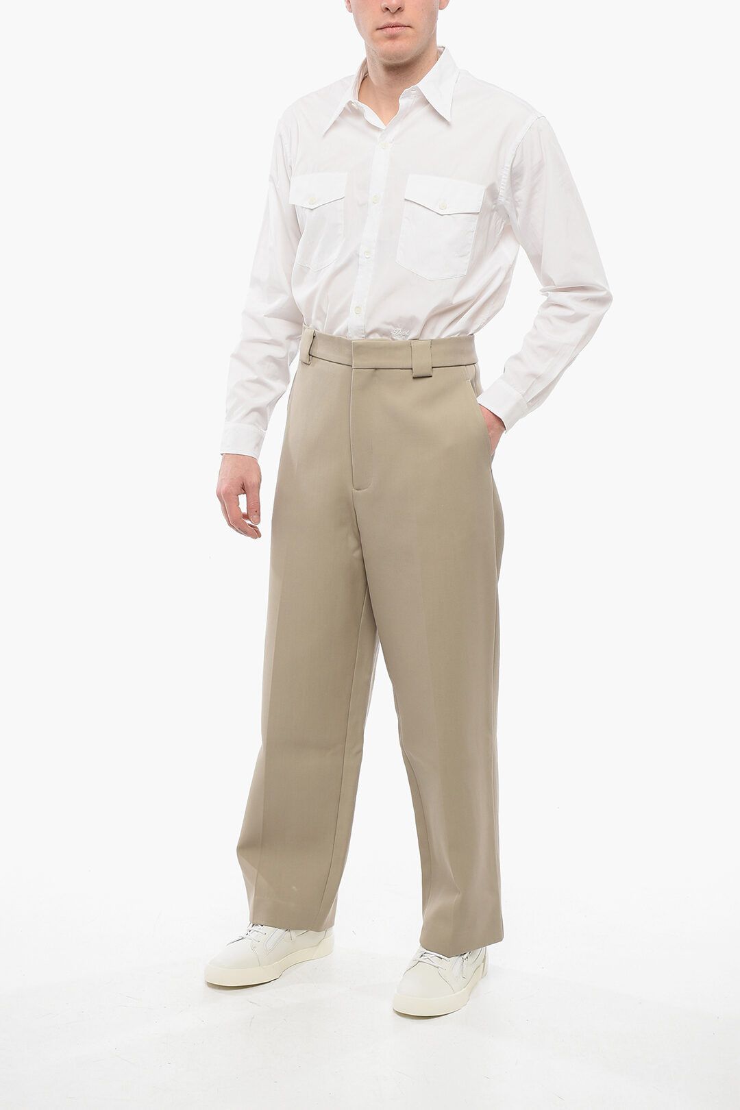 Fear of God og1mm0825 Twill Wool Loose Fit Pant in Beige Size US 34 / EU 50 - 3 Thumbnail