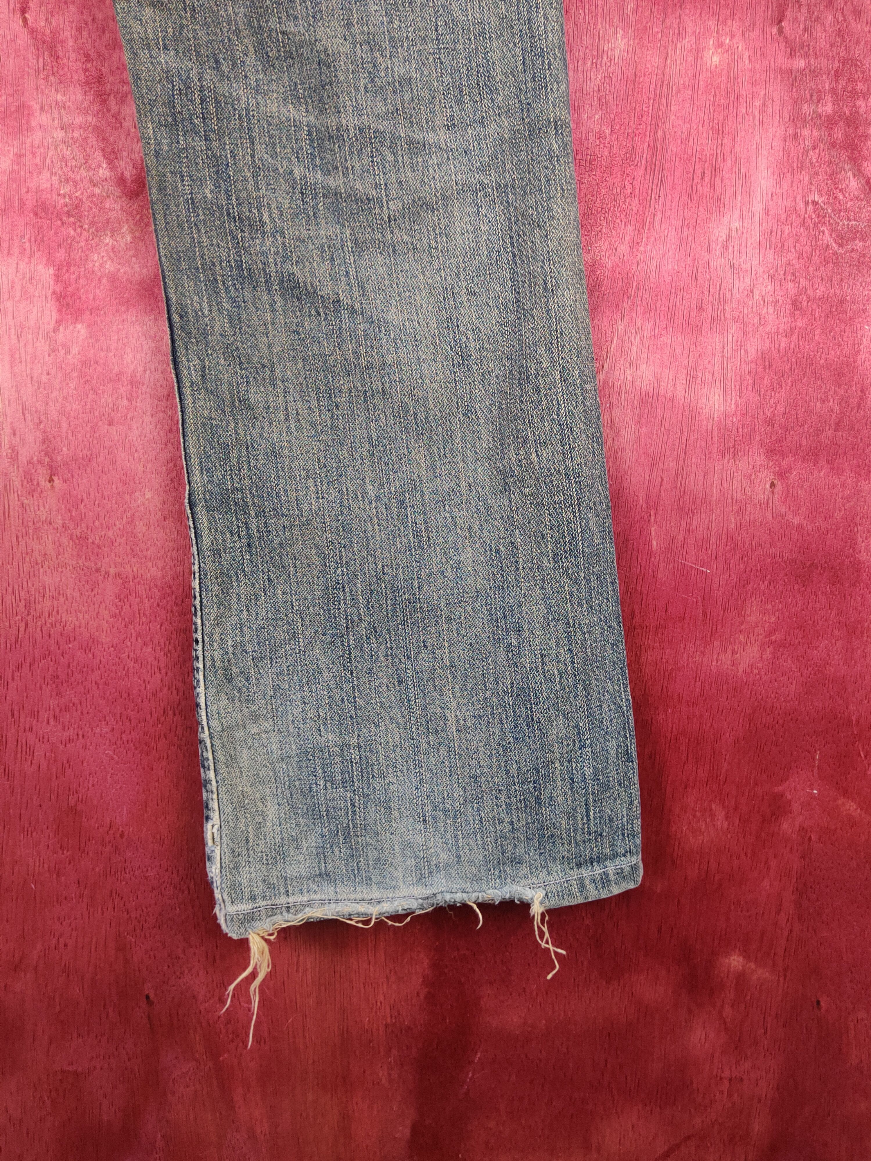 Japanese Brand Wrangler Dark Blue Faded Distressed Ripped Jeans #S1644 Size 30" / US 8 / IT 44 - 13 Thumbnail