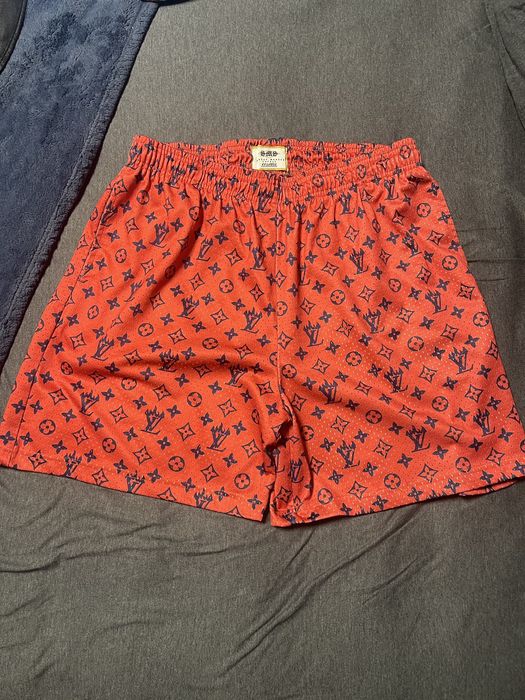 Street Market Supply LV Paisley Mesh Shorts - Red
