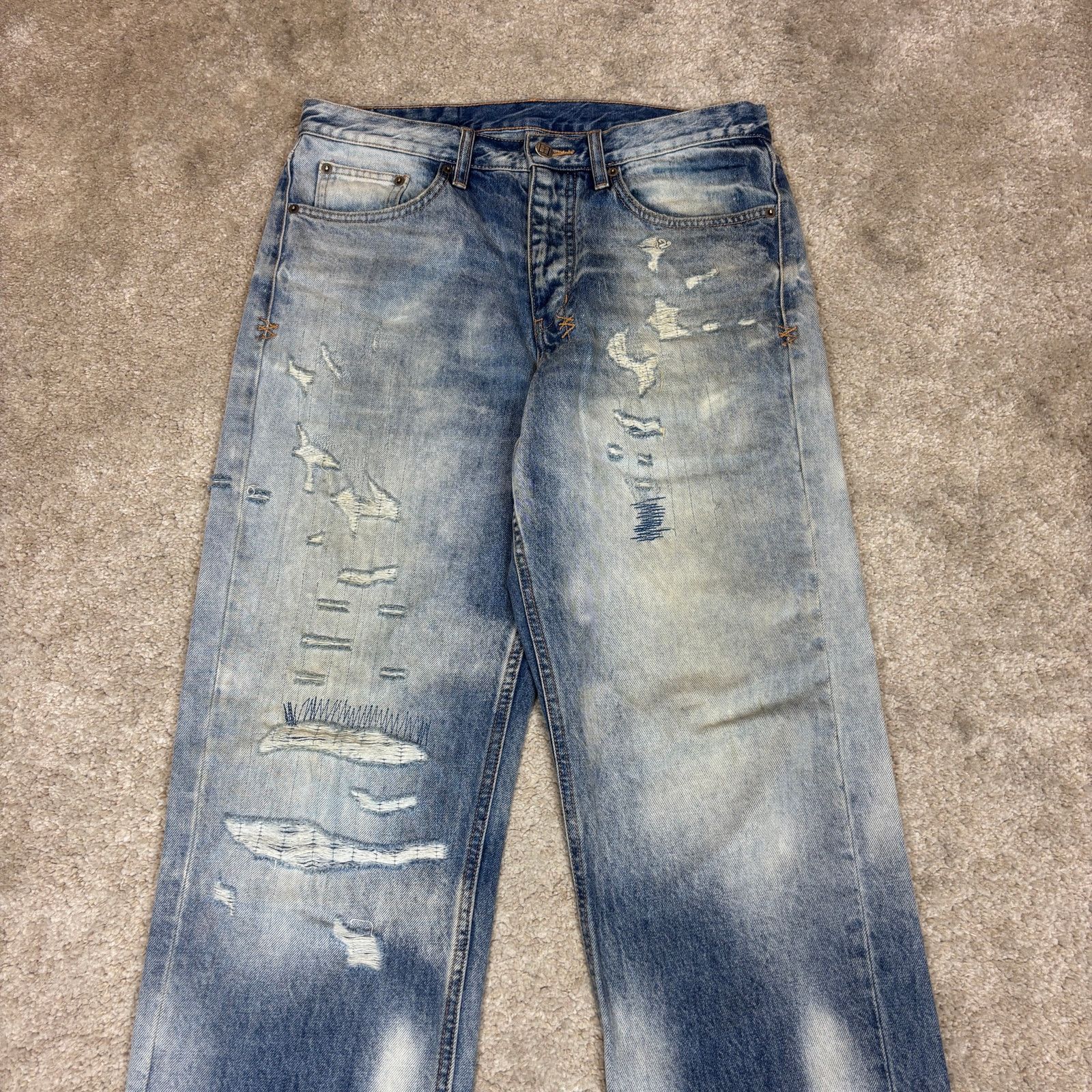 Ksubi Ksubi Distressed Anti K Tektonik Dialled Jeans Men's 31x31 Size US 31 - 2 Thumbnail
