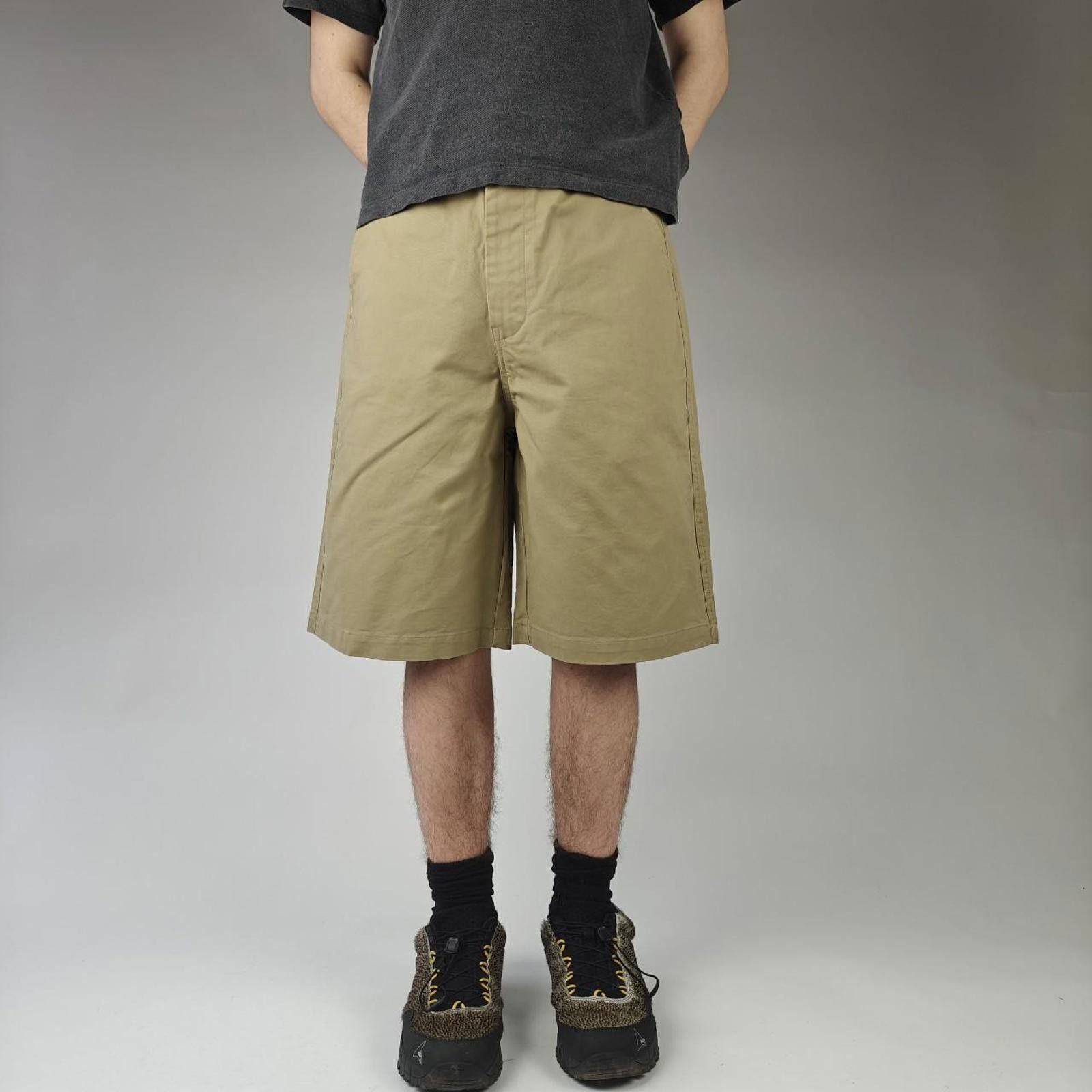 Other Khaki Wide Cotton Shorts Size US 30 / EU 46 - 5 Thumbnail