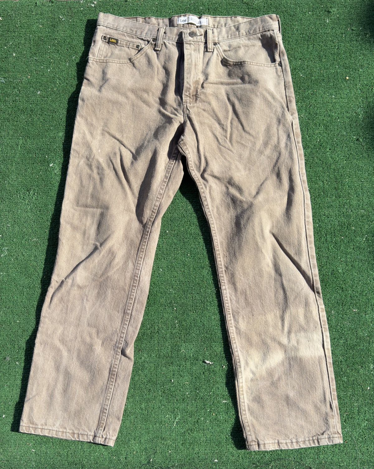 Lee Beige Lee Regular Fit Pants Size US 36 / EU 52 - 1 Thumbnail