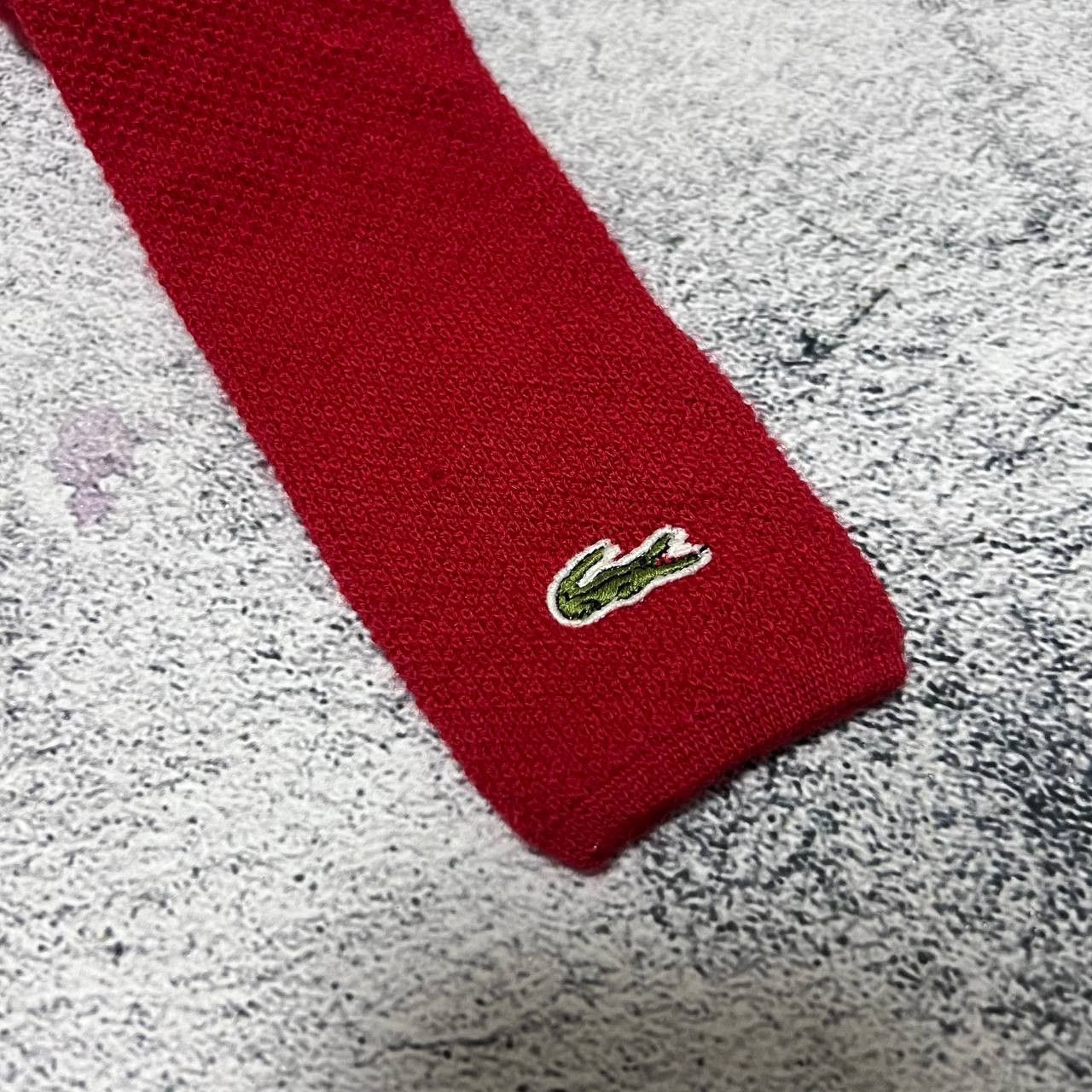 Lacoste Vintage Wool Tie Lacoste Chemise Red Size ONE SIZE - 3 Thumbnail