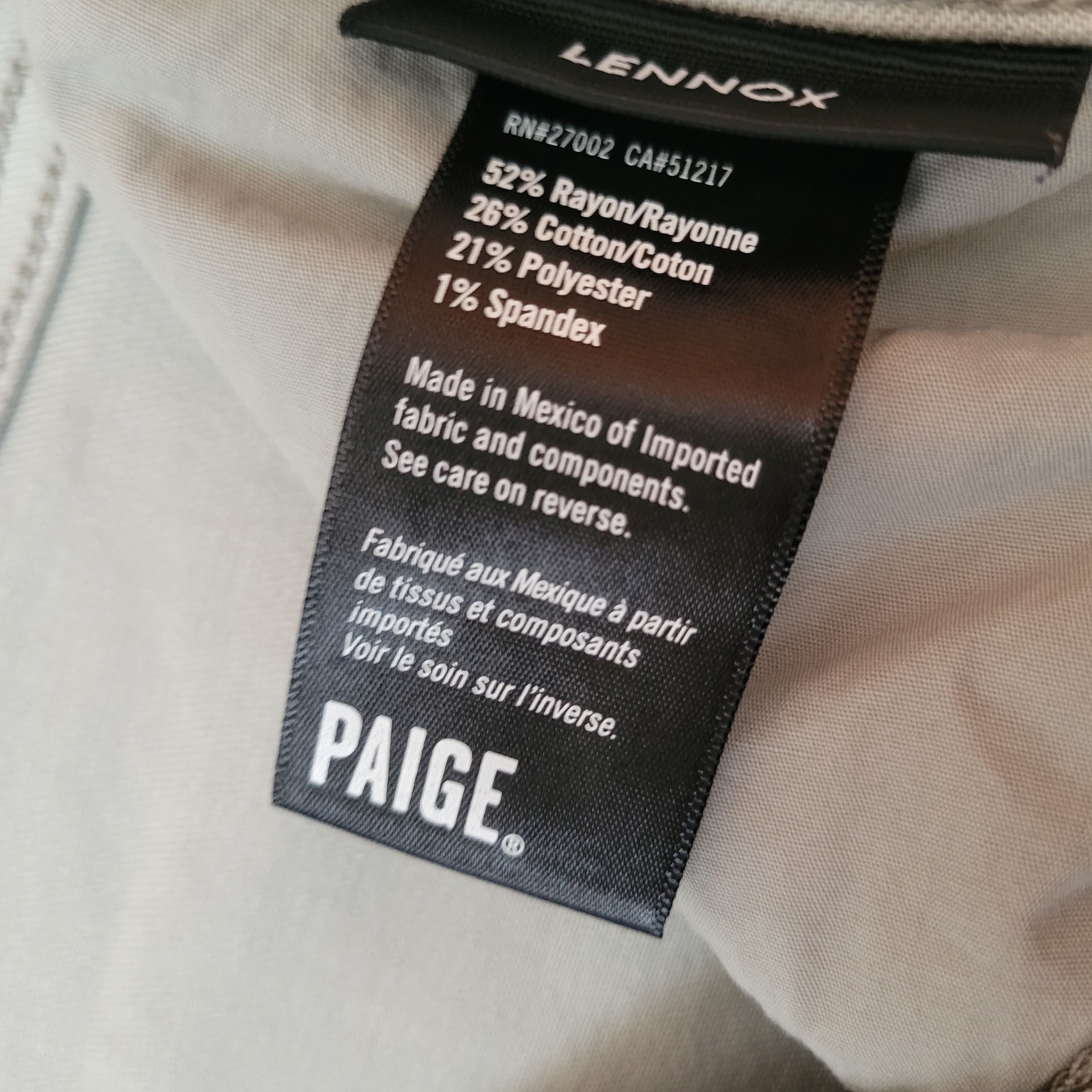 Paige Paige Lennox Slim Jeans Size 36/32 Men's Gray Excellent Size US 36 / EU 52 - 4 Thumbnail
