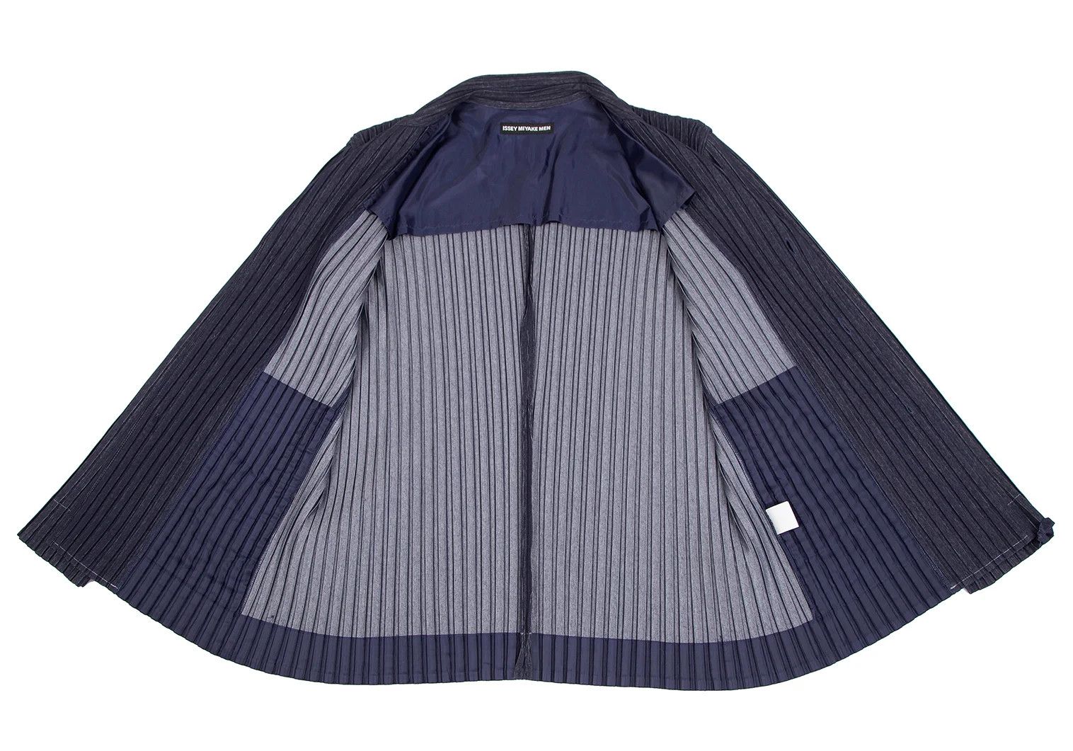 Issey Miyake Indigo Denim Print Pleats Jacket Size US XL / EU 56 / 4 - 10 Thumbnail