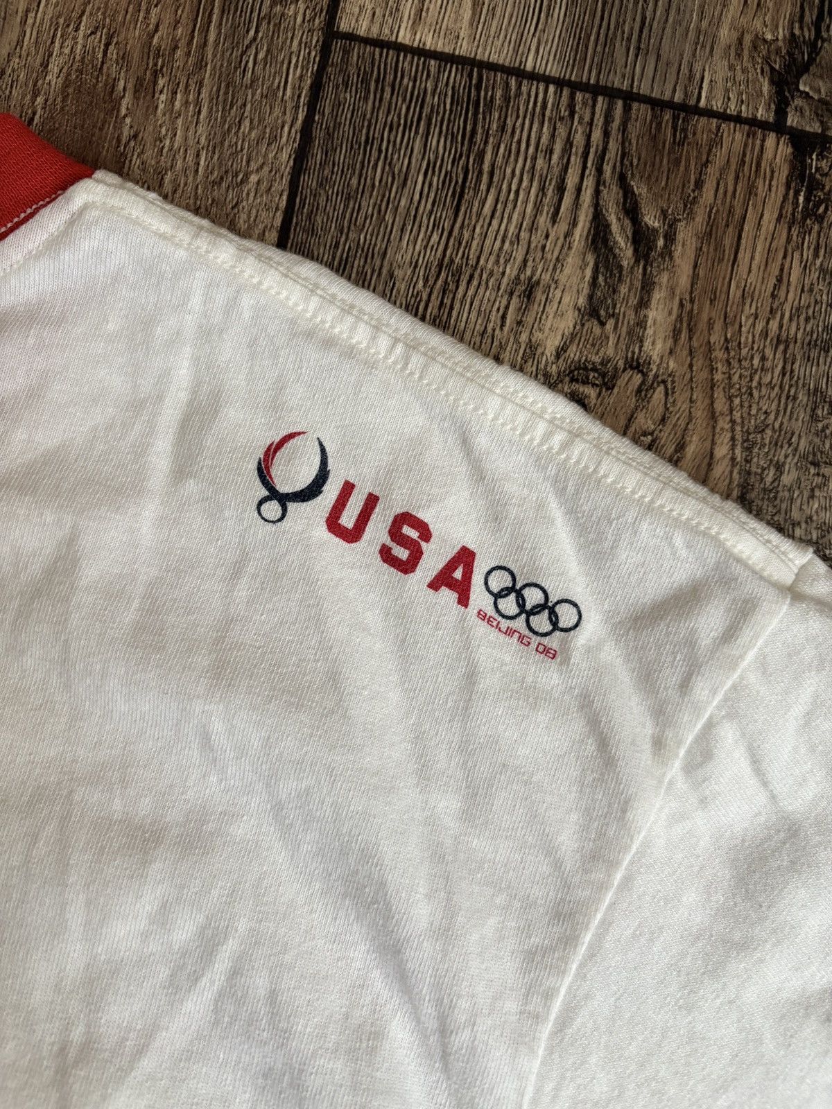 Vintage Nike Team Vintage USA Olympic Games Beijing 2008 T-Shirt Size US L / EU 52-54 / 3 - 7 Thumbnail
