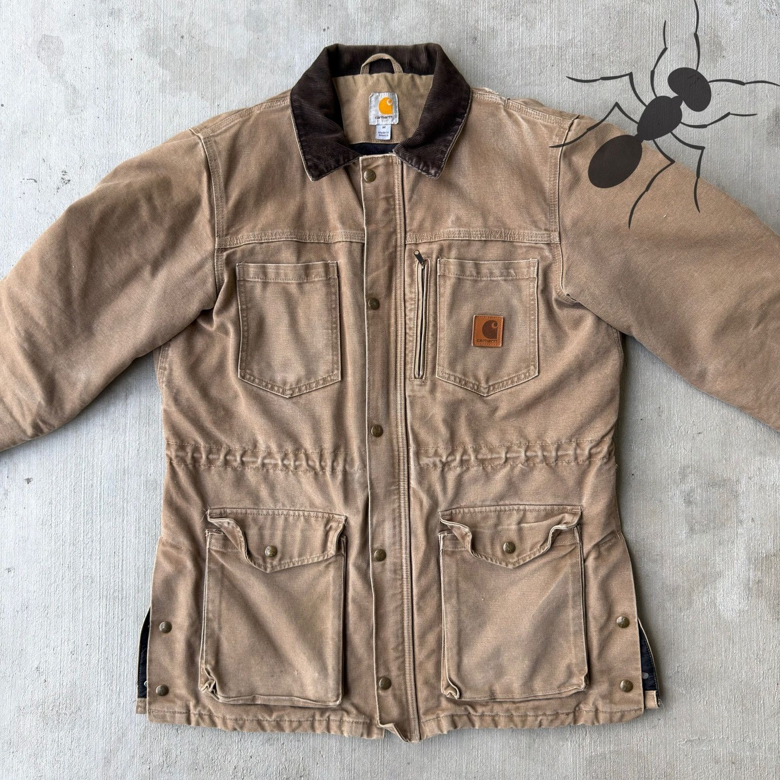 Carhartt × Vintage Carhartt brown faded chore work wear jacket Size US M / EU 48-50 / 2 - 2 Thumbnail