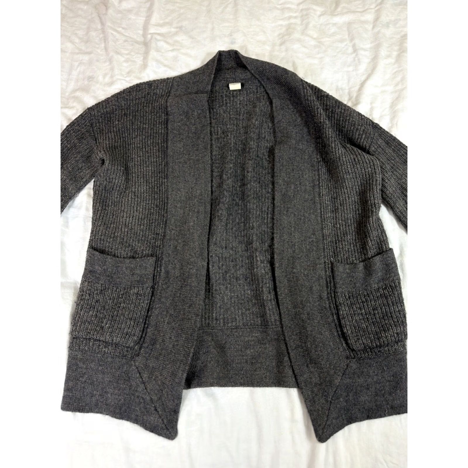 J.Crew VINTAGE J.CREW Cardigan Women XS Gray Merino Wool Alpaca Pockets Sweater Size XS / US 0-2 / IT 36-38 - 2 Thumbnail