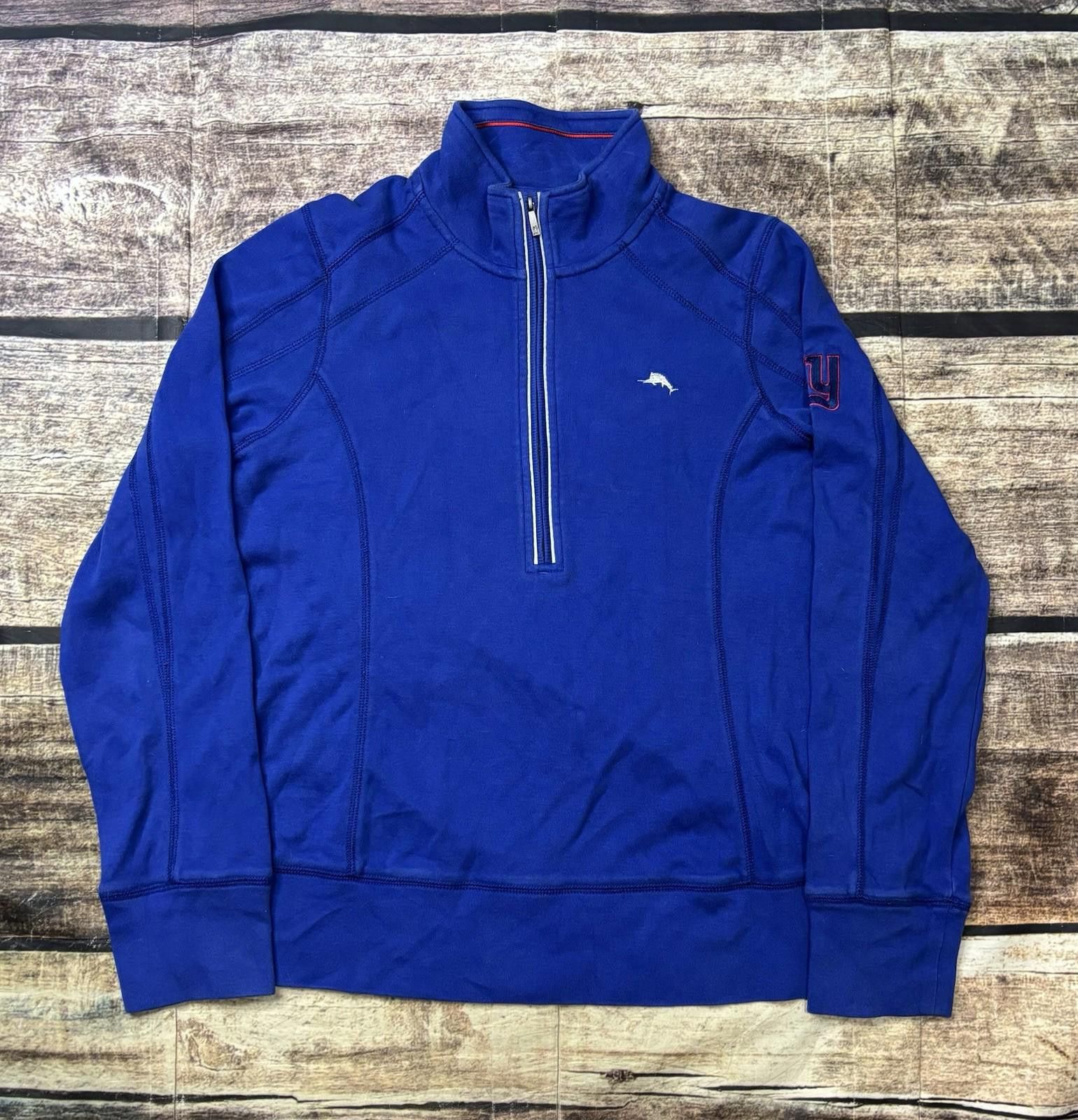 Tommy Bahama Tommy Bahama Sweater Mens S NFL Giants 1/4 Zip Pima Cotton Size US S / EU 44-46 / 1 - 1 Thumbnail