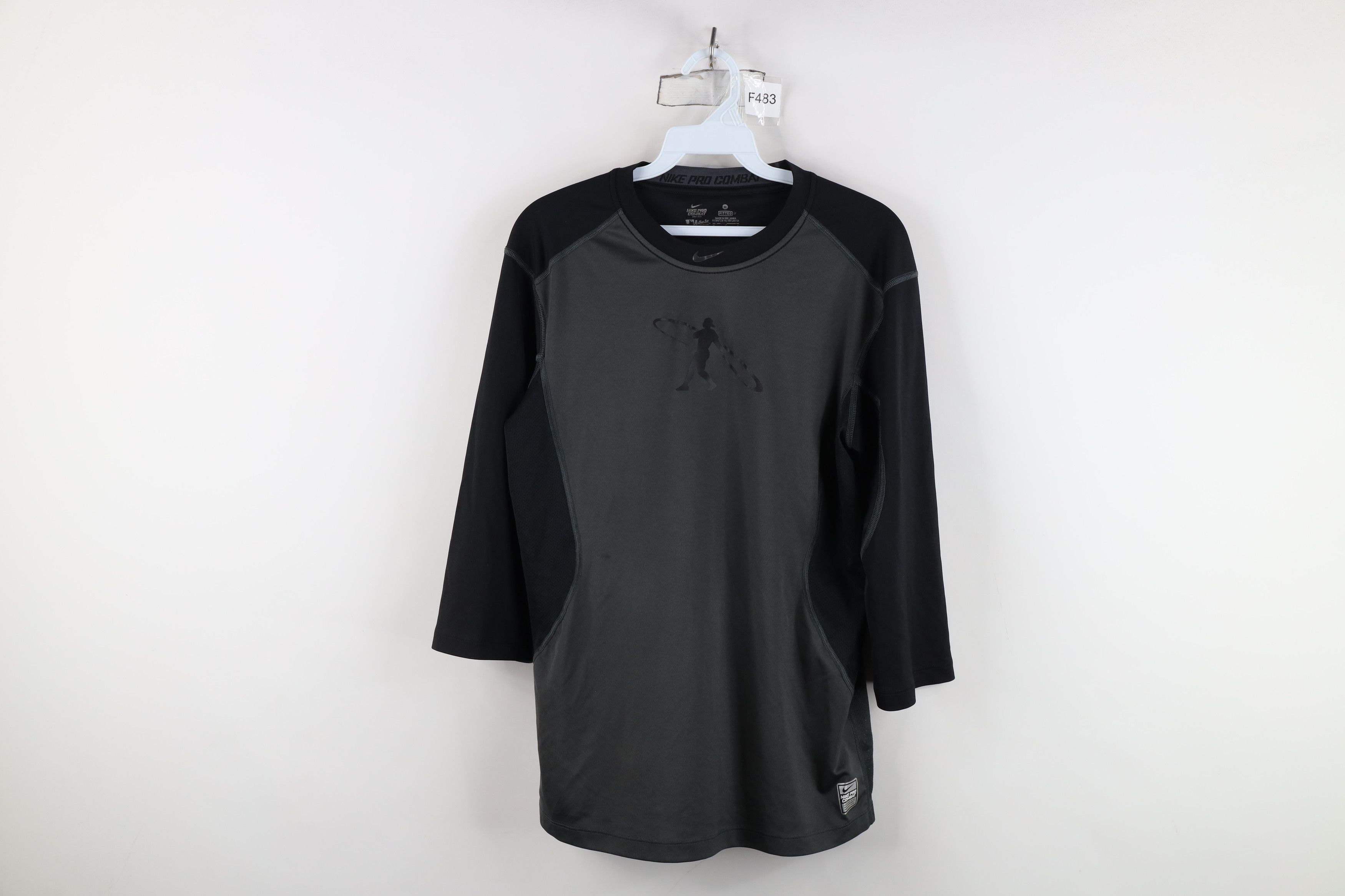 Nike Nike Pro Combat Ken Griffey Jr Baseball Raglan T-Shirt Gray Size US M / EU 48-50 / 2 - 1 Thumbnail