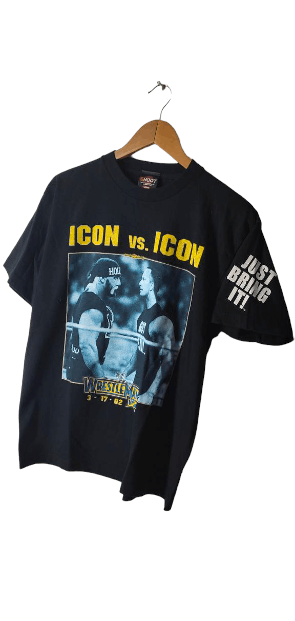Vintage VINTAGE WRESTLEMANIA X8 ICON VS ICON THE ROCK VS HOGAN TEE Size US M / EU 48-50 / 2 - 3 Thumbnail