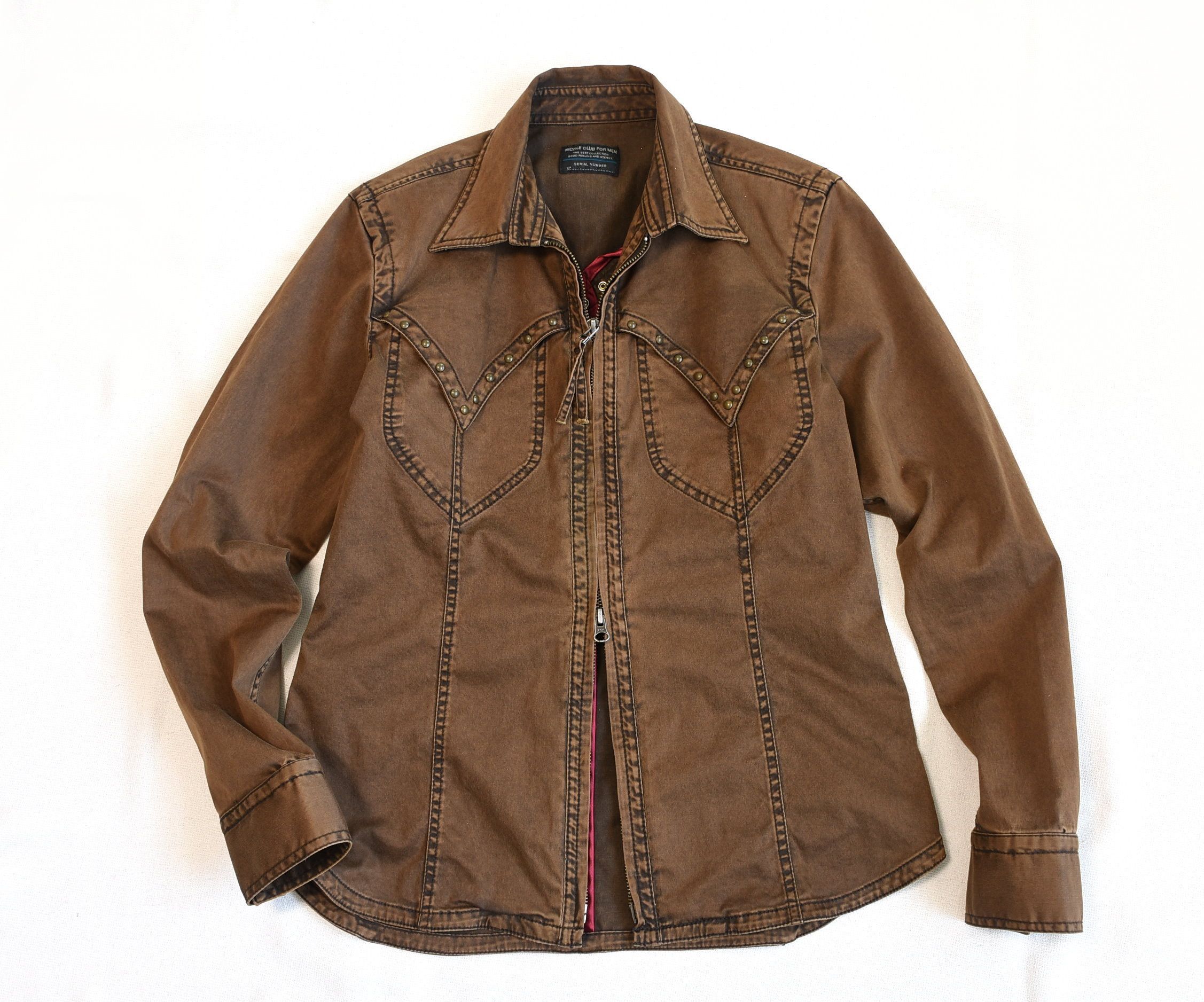Japanese Brand Nicole Club For Men mudwash Jacket Size US S / EU 44-46 / 1 - 1 Thumbnail