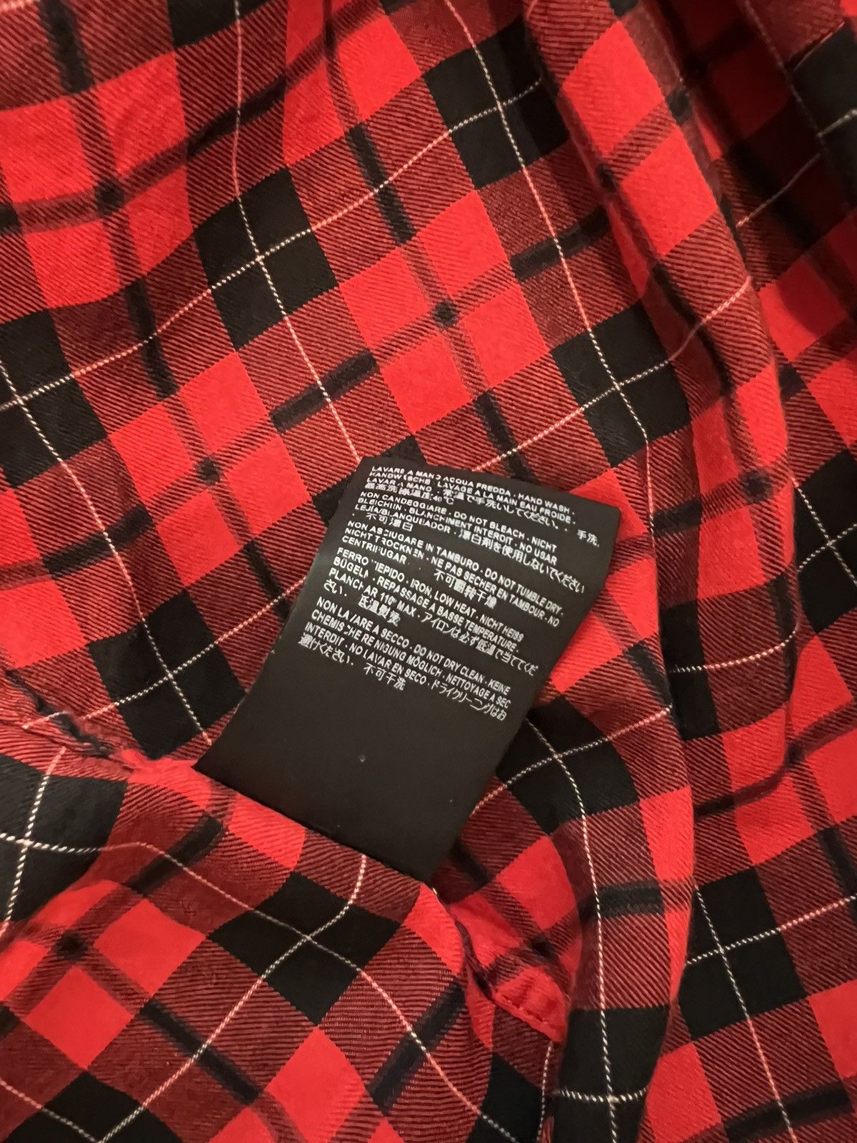 Balenciaga Balenciaga Flannel Back Logo Shirt Size XS / US 0-2 / IT 36-38 - 4 Thumbnail