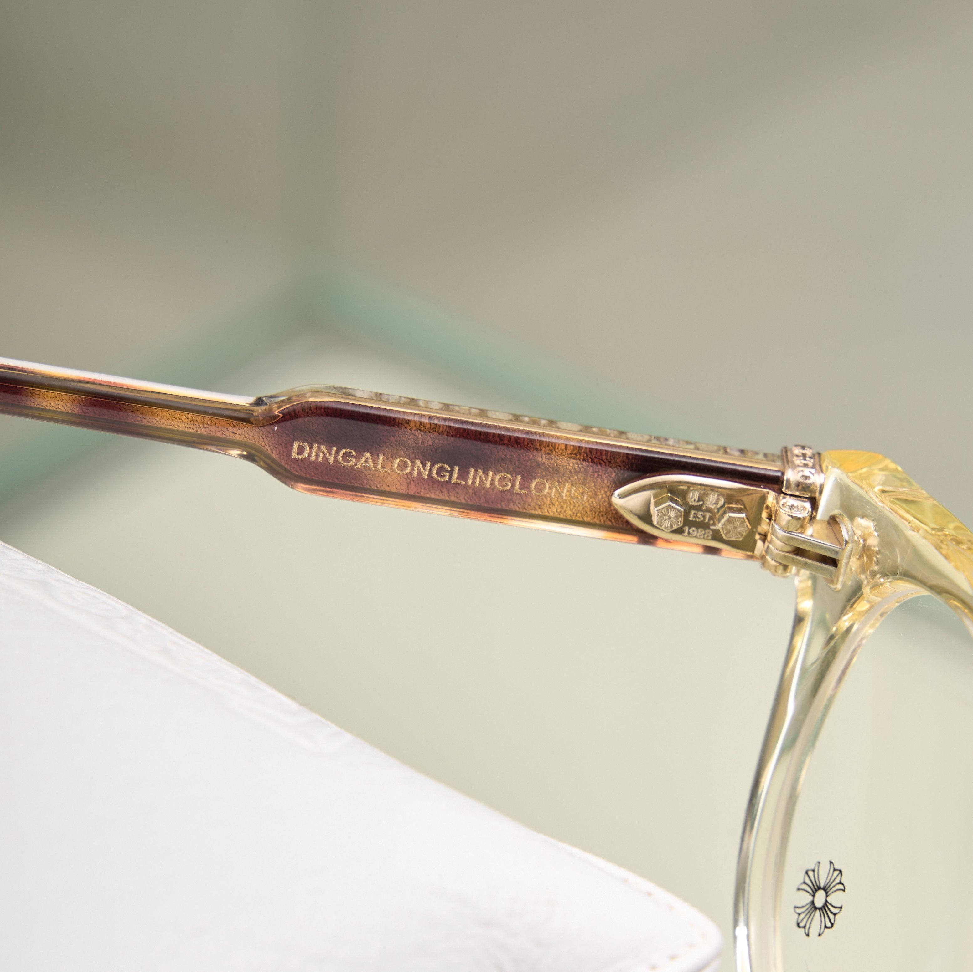 Chrome Hearts CHROME HEARTS DINGALONGLINGLONG PALE ALE/HAVANA TORTOISE Size ONE SIZE - 5 Thumbnail