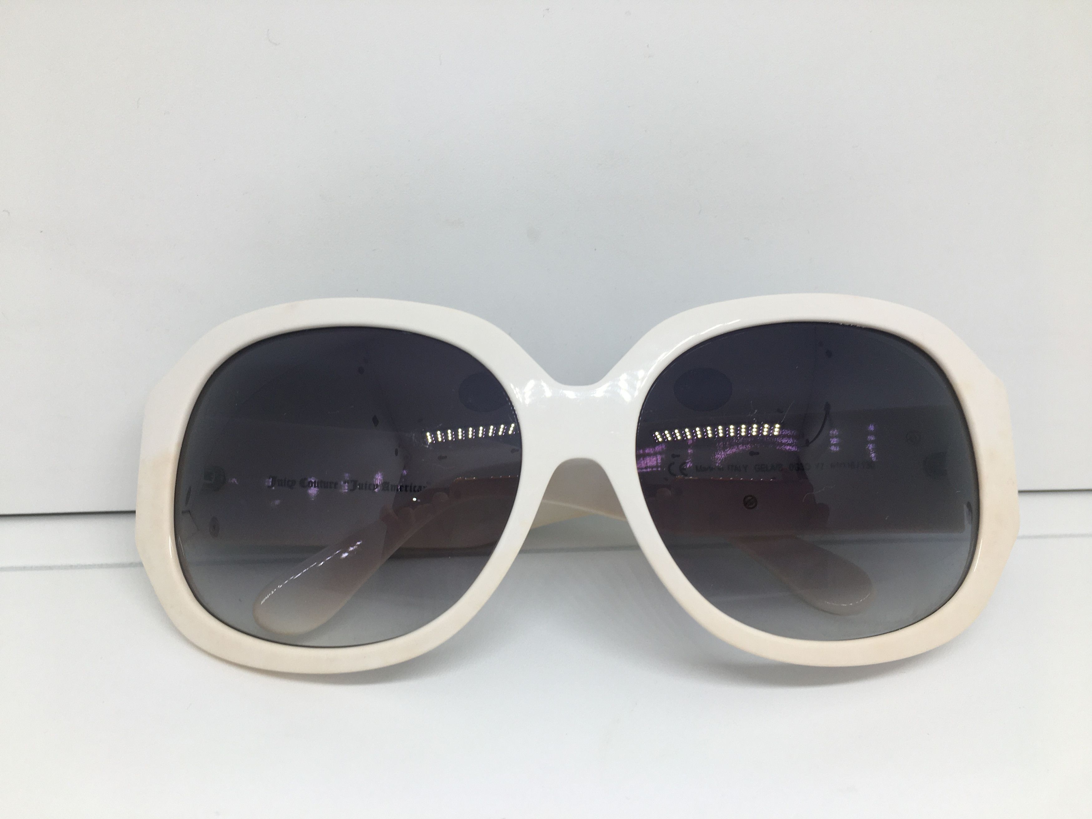 Juicy Couture Juicy Couture White Oversize Sunglasses Frame Italy Size ONE SIZE - 8 Thumbnail