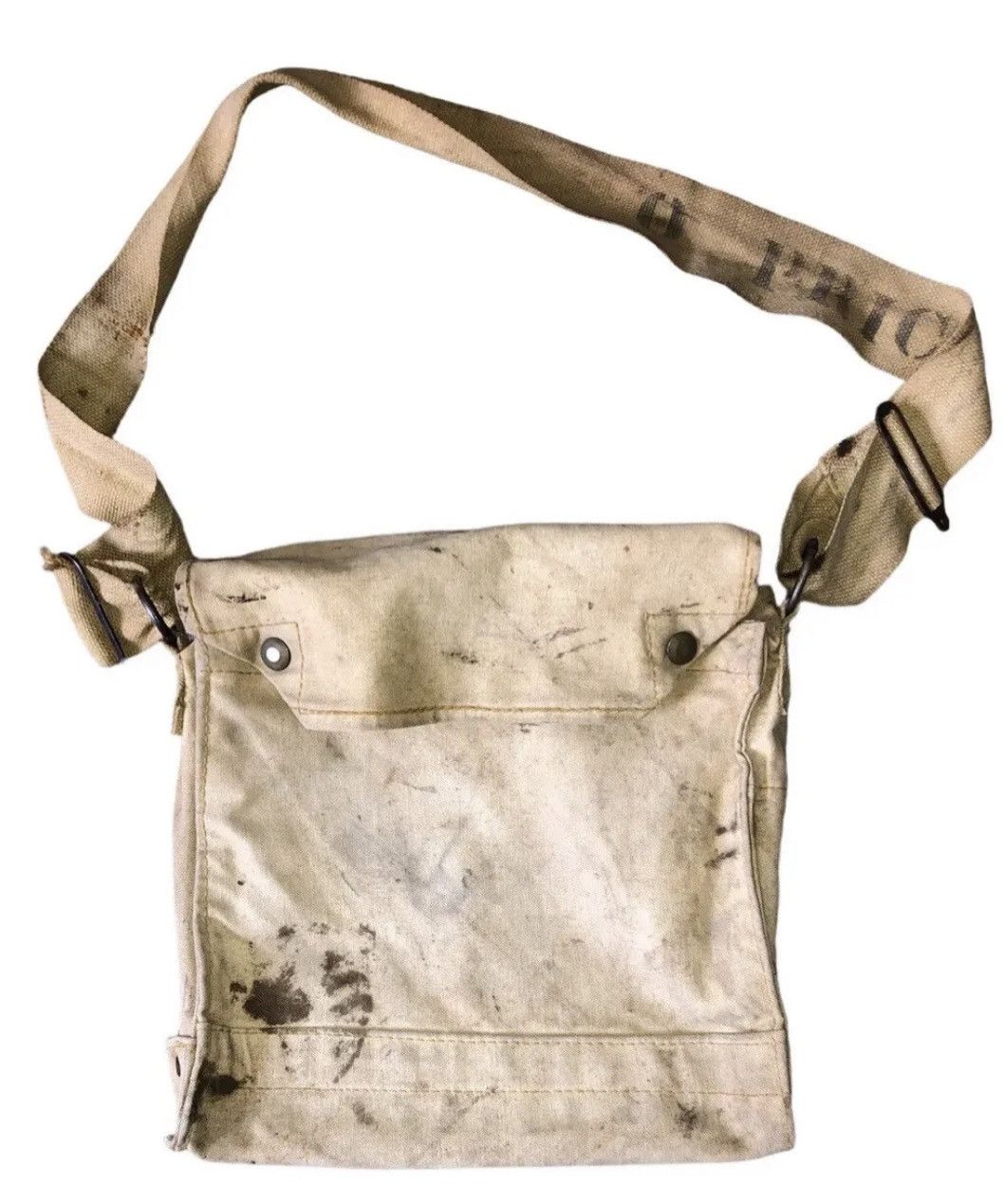 Original Czech Military gas mask shoulder bag green canvas vintage surplus NEW