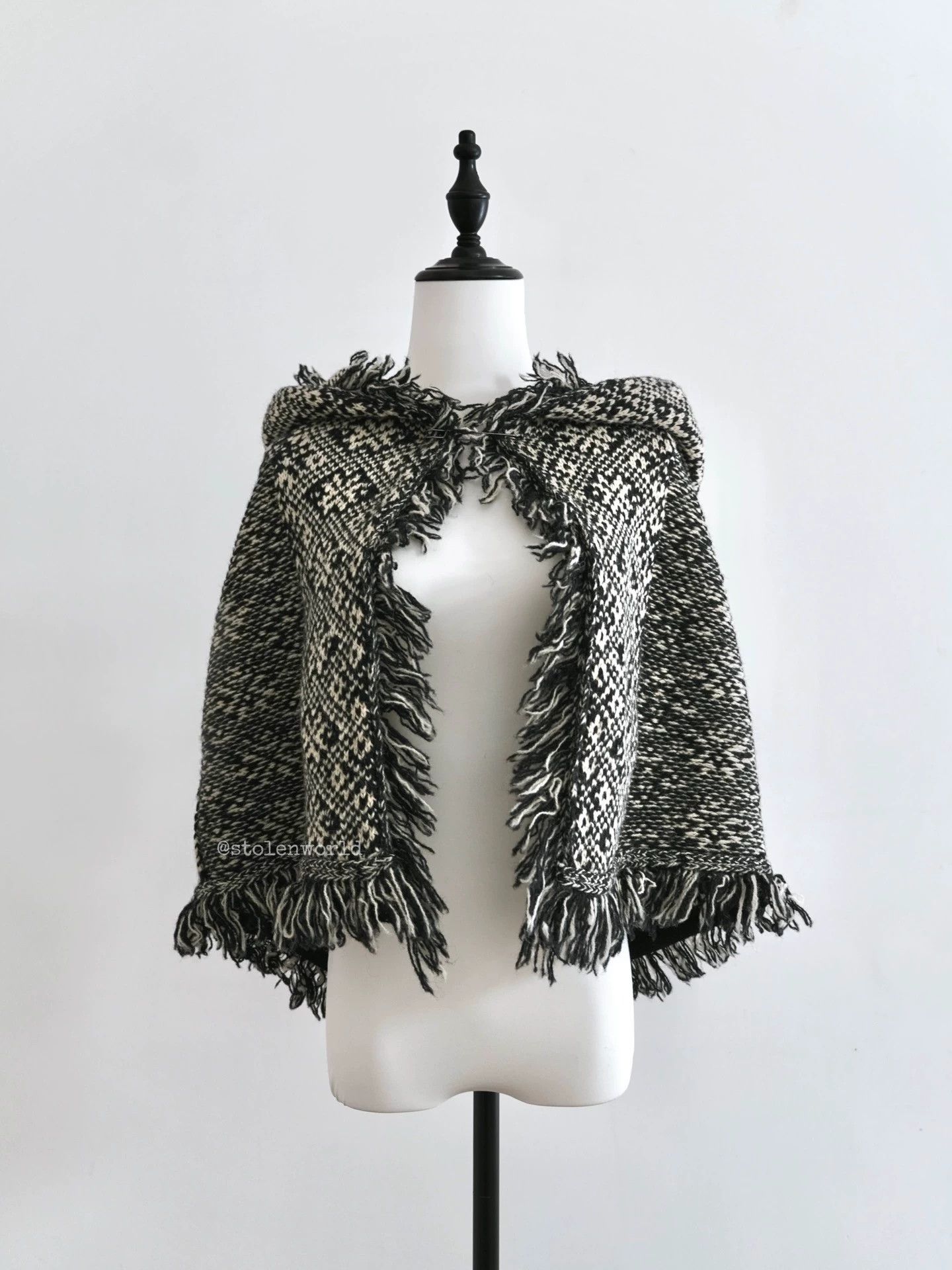 Y's Y's Yohji Thick Wool Fringe Cape Versatile Size 2 Size XS / US 0-2 / IT 36-38 - 1 Thumbnail