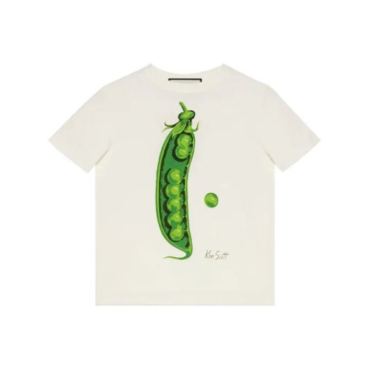 Gucci Gucci Ken Scott Pea Print Short Sleeve T-Shirt Size XXS / US 00 / IT 34 - 1 Thumbnail