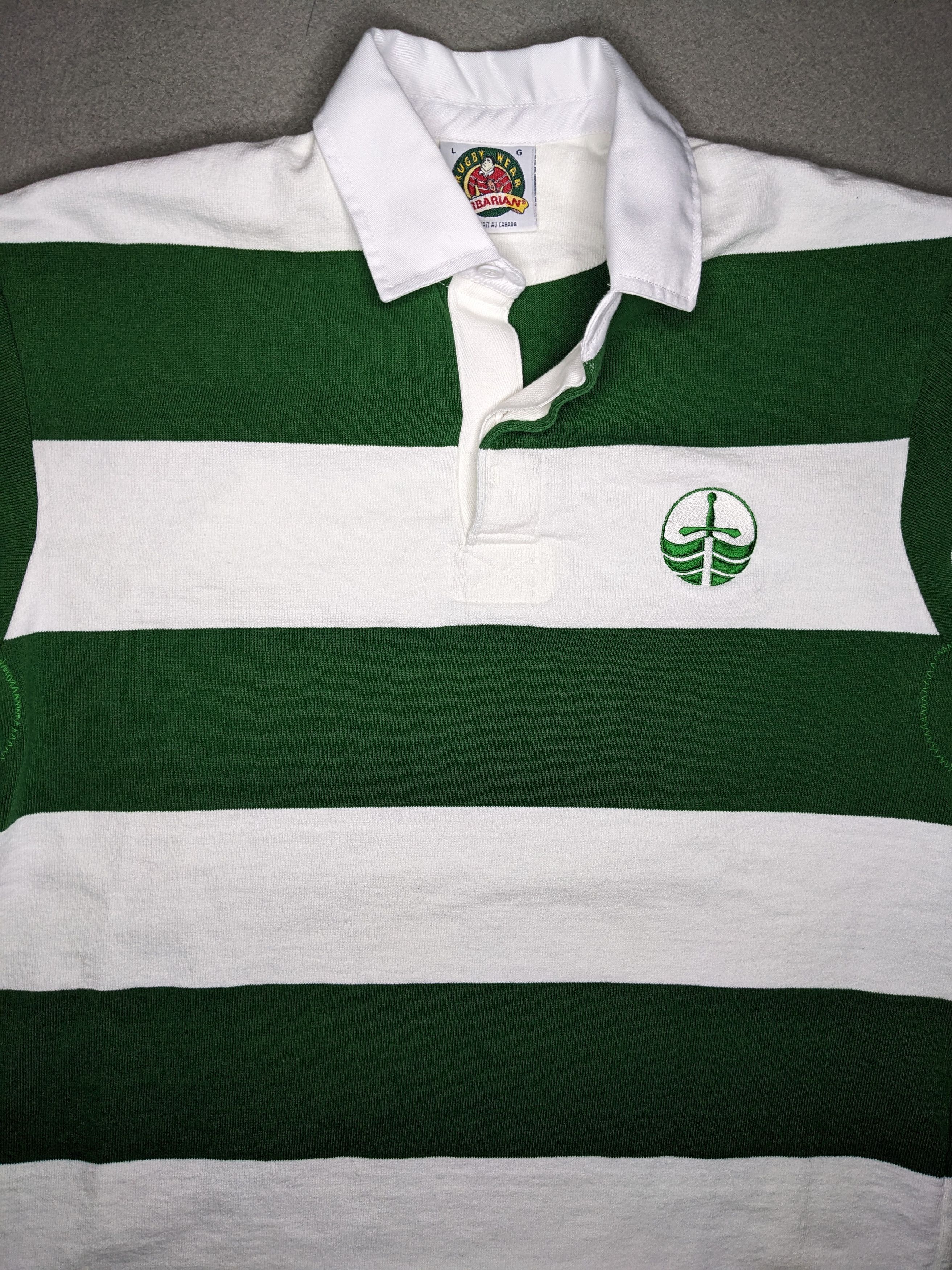 Barbarian VINTAGE Barbarian Striped Rugby Shirt Trent University Large Size US L / EU 52-54 / 3 - 3 Thumbnail