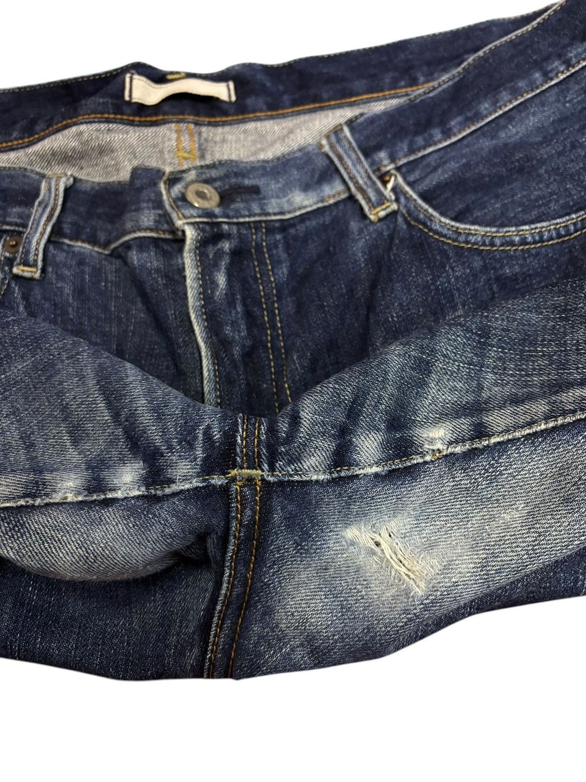 Japanese Brand × Kaihara Denim × Self Edge Vintage Kaihara Uniqlo Selvedge Blue Indigo Jeans Size US 38 / EU 54 - 7 Thumbnail