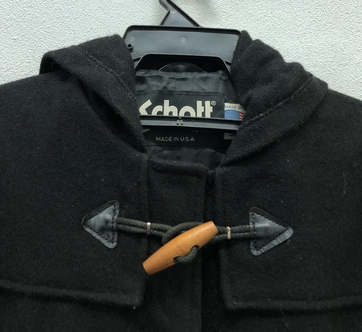 Schott × Vintage Vintage Schott N.Y.C. Made In Usa Long Coats Hoodie Size XL / US 12-14 / IT 48-50 - 3 Thumbnail