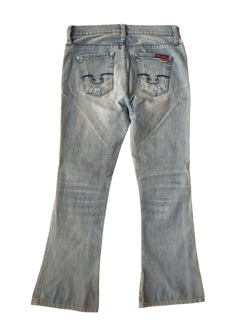 Hysteric Glamour Blue Cult Y2K Bootcut Jeans – Japan Market Rare Denim Size 31" - 1 Thumbnail