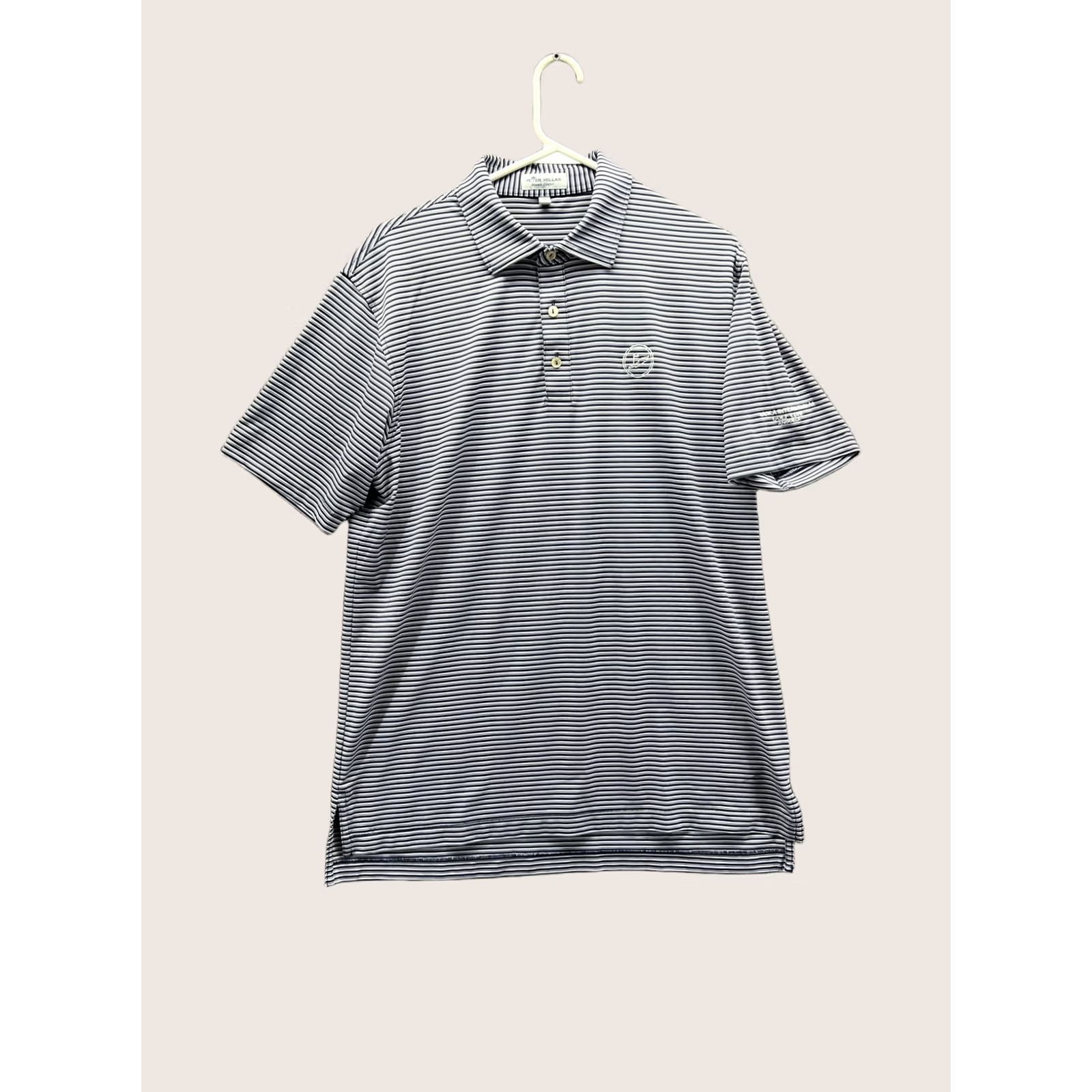 Peter Millar Peter Millar Summer Comfort Polo Shirt Mens M Blue Stripe Aurora Golf Club Size US M / EU 48-50 / 2 - 1 Thumbnail