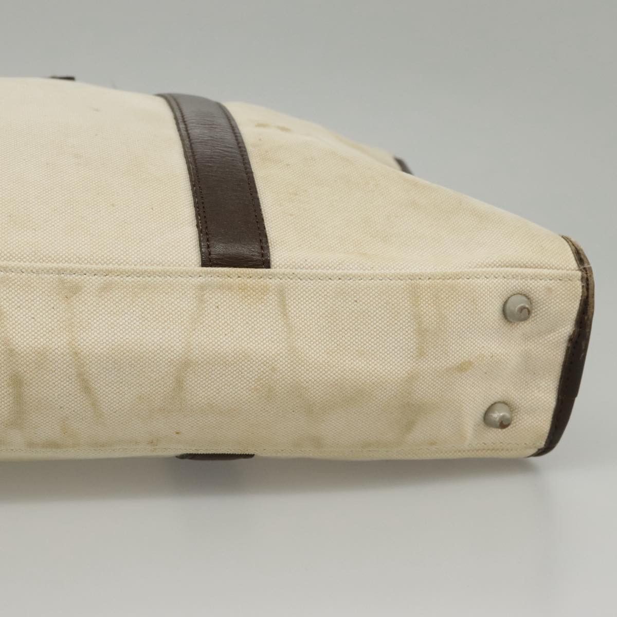 Burberry Burberry Black Label Hand Bag Canvas White Silver Size ONE SIZE - 15 Thumbnail