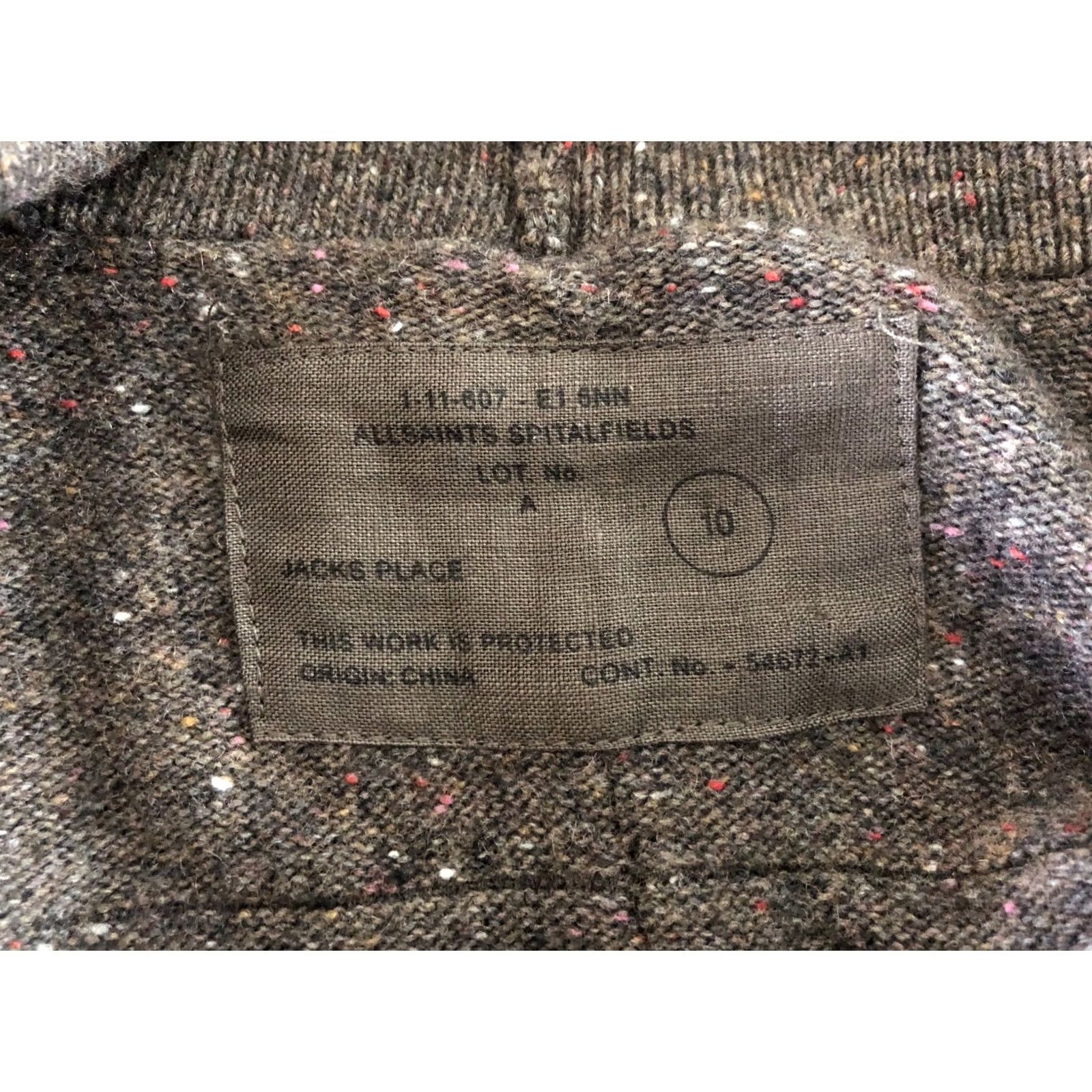 Allsaints AllSaints Pavo Dress Wool Brown Women Size 10 Size L / US 10 / IT 46 - 7 Thumbnail