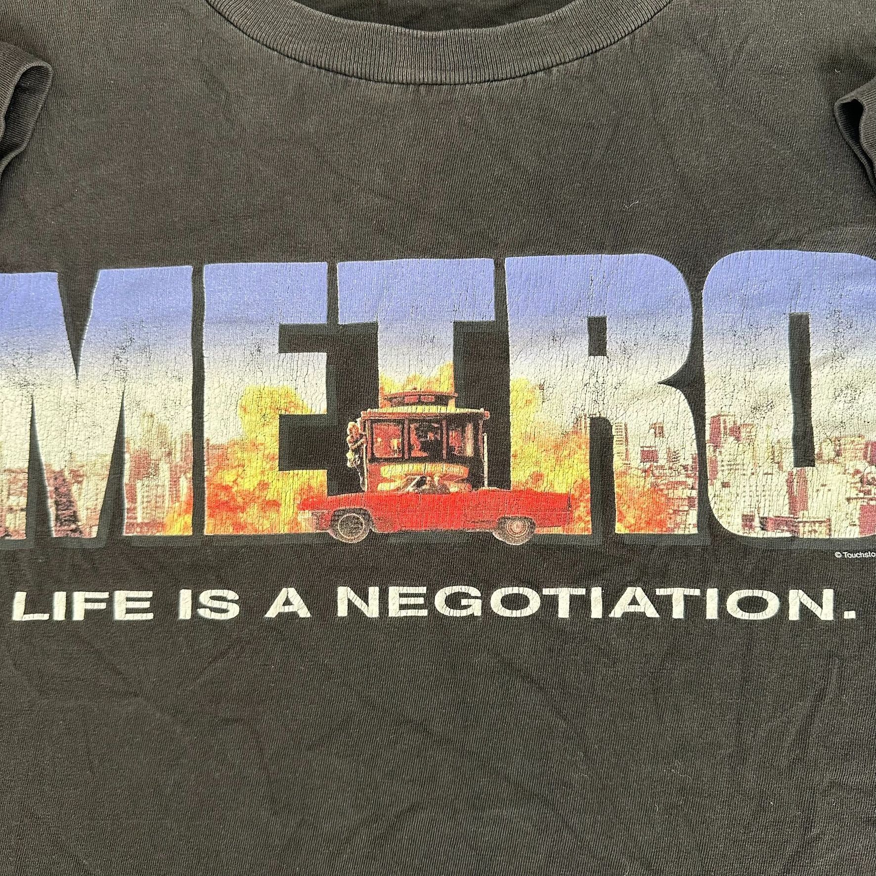 Vintage Vintage 90s Metro Movie T-Shirt Boxy Faded Black Eddie Murph Size US XL / EU 56 / 4 - 3 Thumbnail