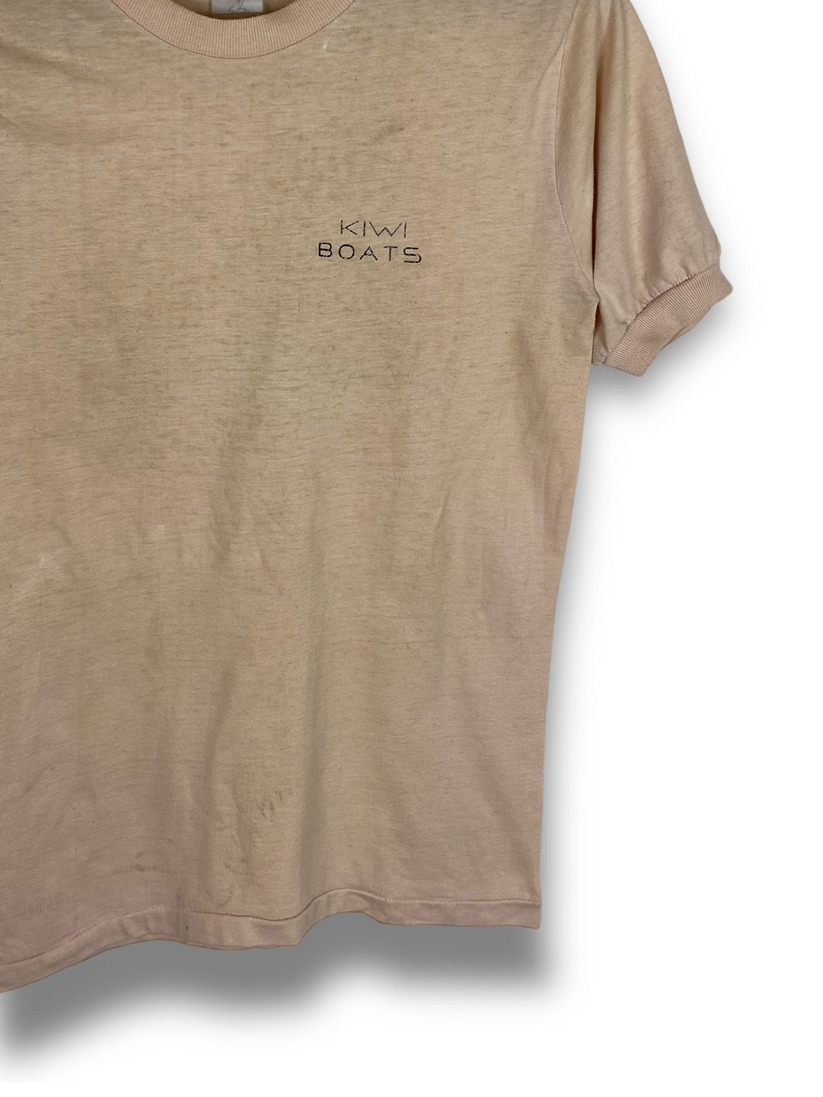Vintage 90s Vintage KIWI BOATS Distressed Surf T-Shirt M506 Size US S / EU 44-46 / 1 - 3 Thumbnail