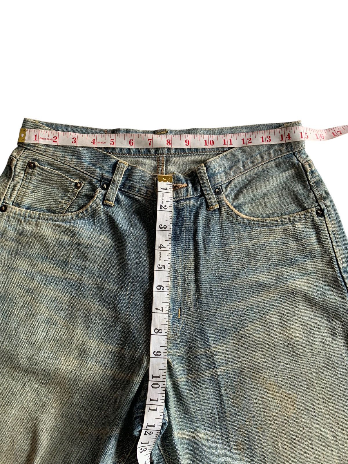 Edwin VINTAGE EDWIN SELVEDGE 505Z FADED&RUSTY DISTRESSED DENIM Size US 30 / EU 46 - 22 Thumbnail